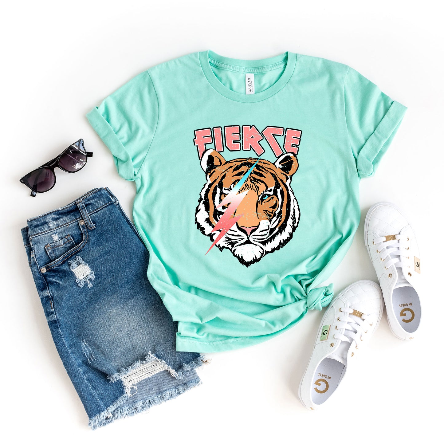 Fierce Tiger Lightning Bolt | Short Sleeve Graphic Tee