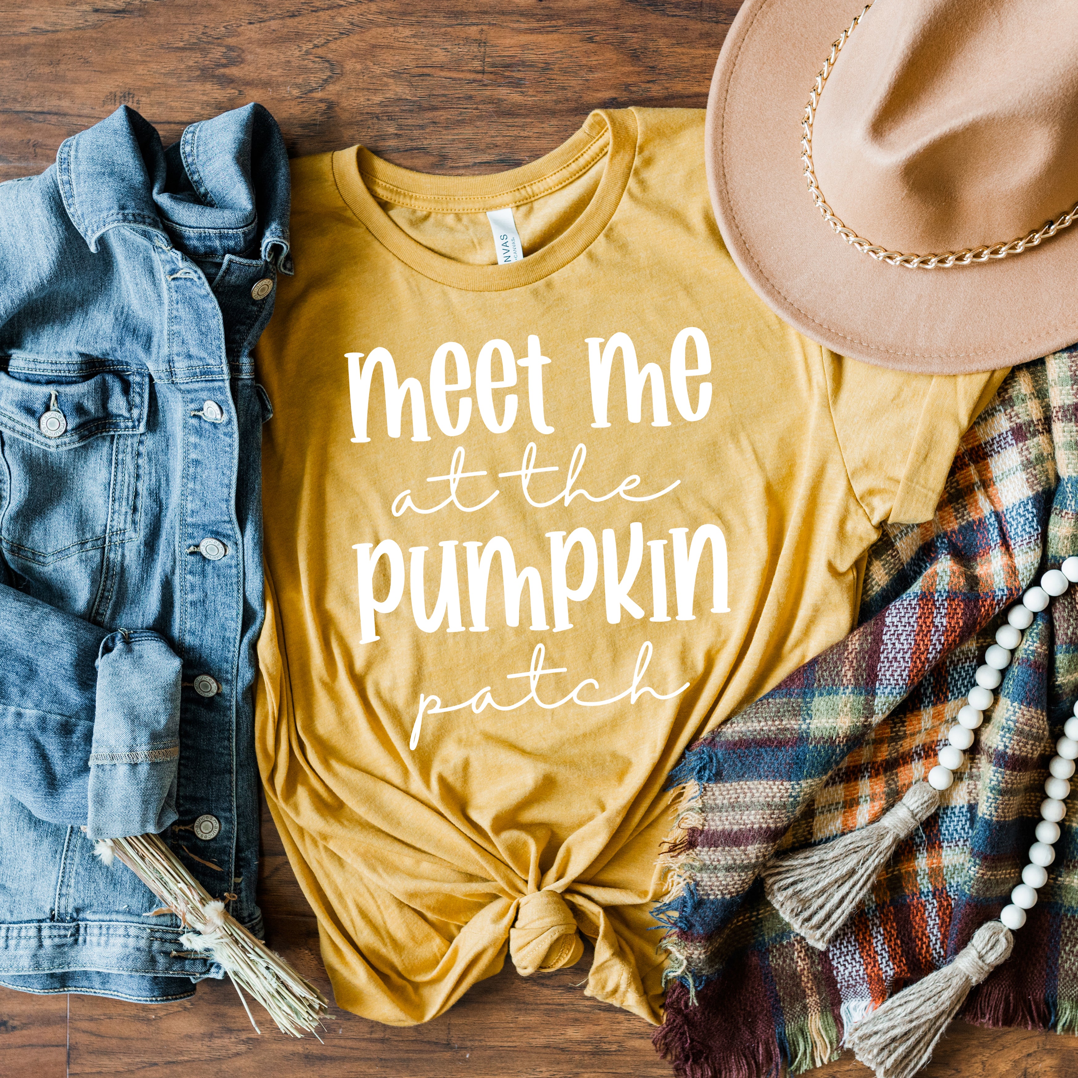 Meet Me At The Pumpkin Patch Script | Short Sleeve Crew Neck