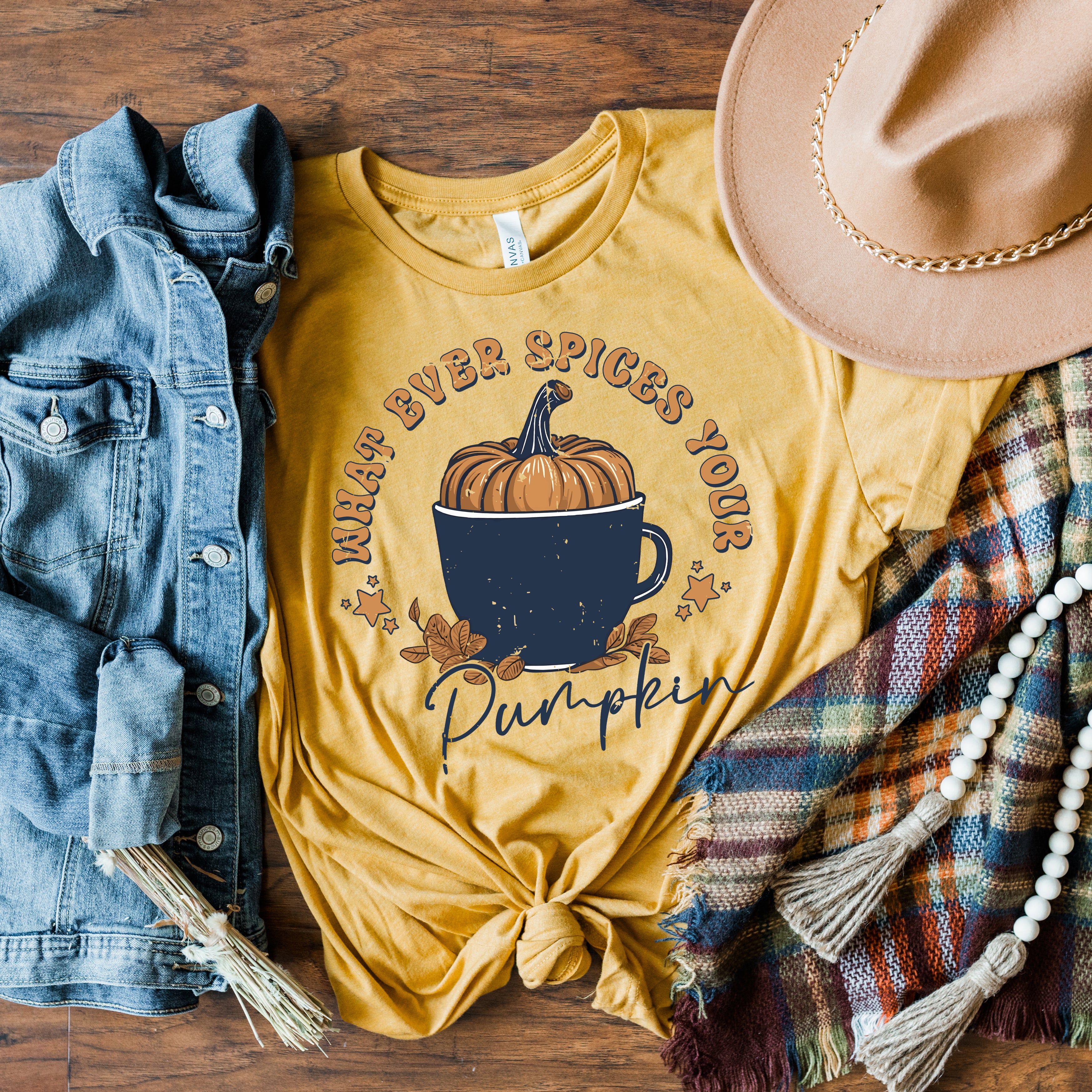 Whatever Spices Your Pumpkin Mug | Short Sleeve Crew Neck