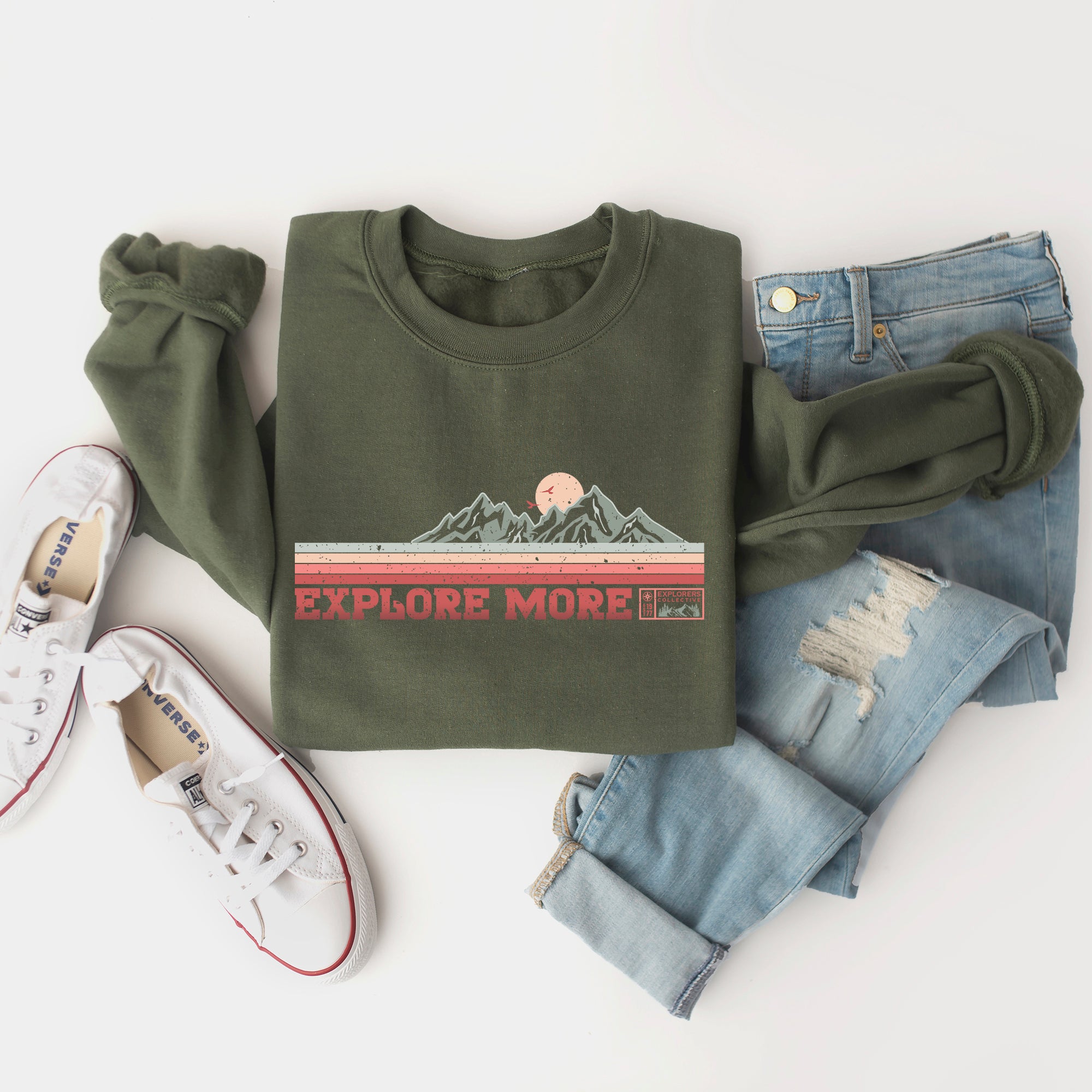 Explore More Mountains Retro | Sweatshirt