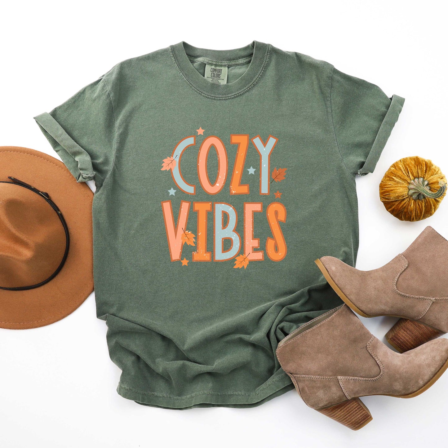 Cozy Vibes Distressed | Garment Dyed Tee