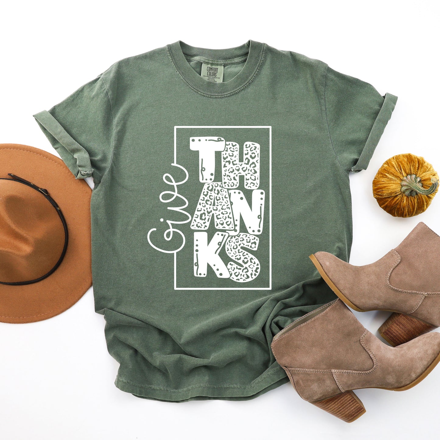 Give Thanks Square | Garment Dyed Tee