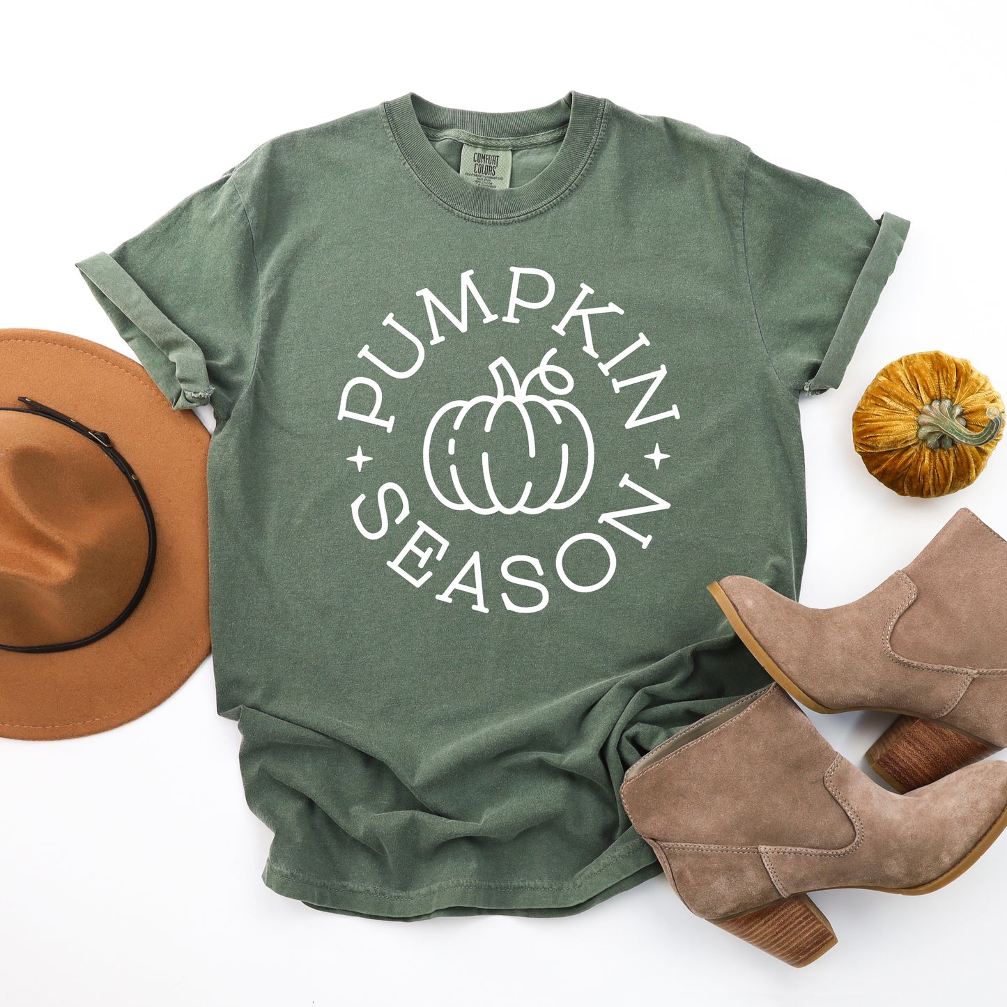 Pumpkin Season Circle | Garment Dyed Tee