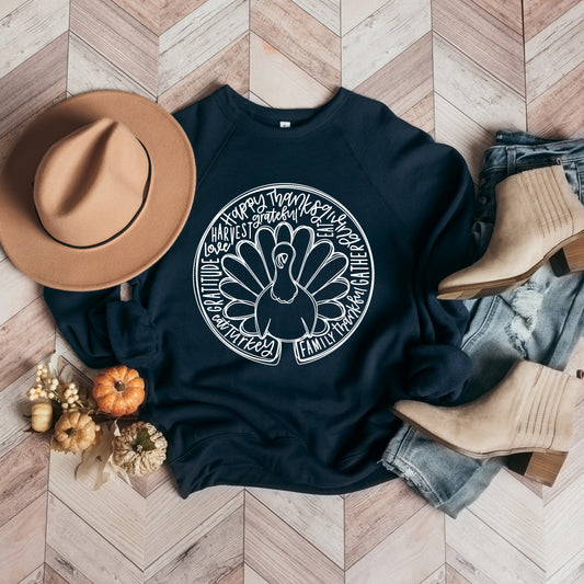 Turkey Circle | Bella Canvas Sweatshirt