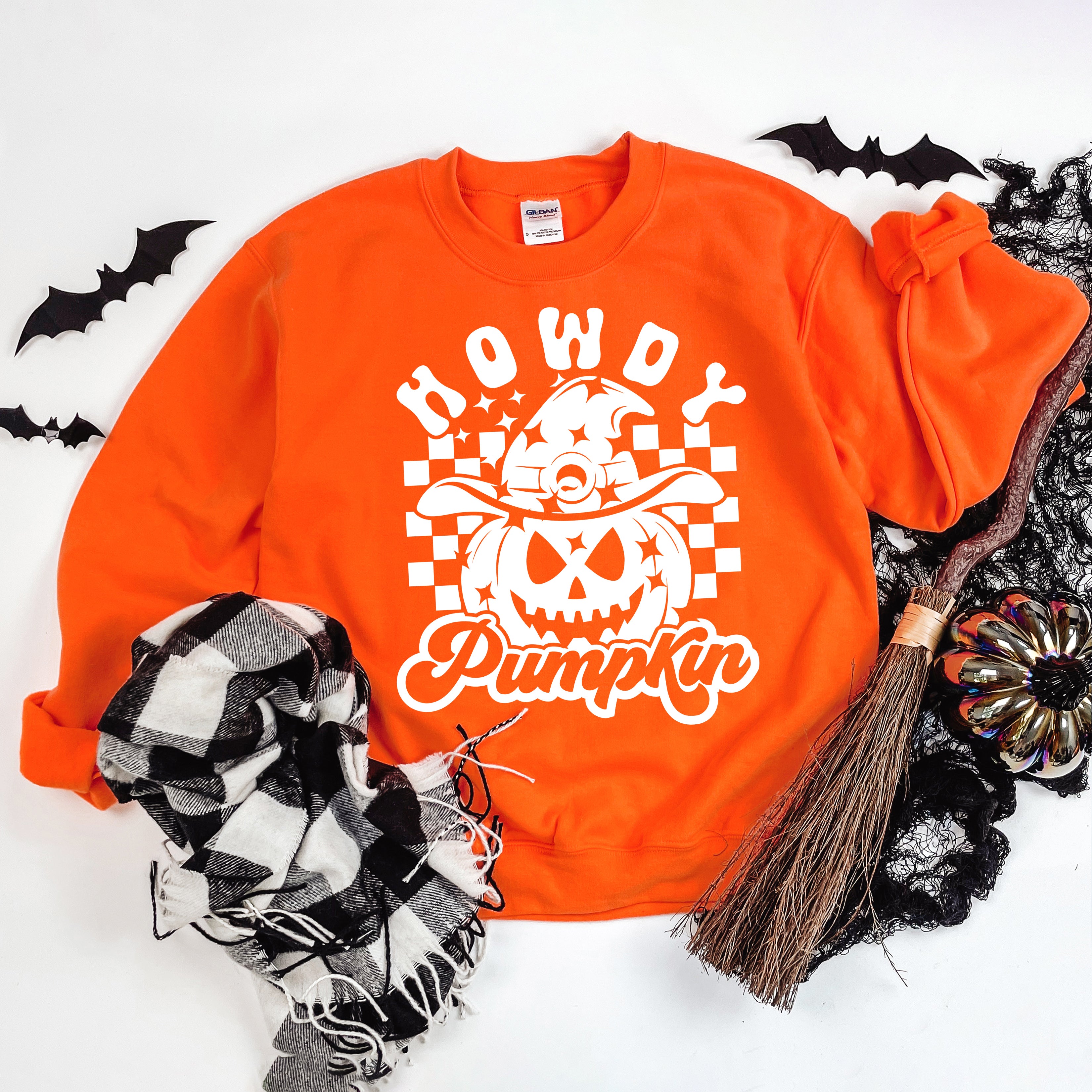 Howdy Pumpkin Checkered | Sweatshirt