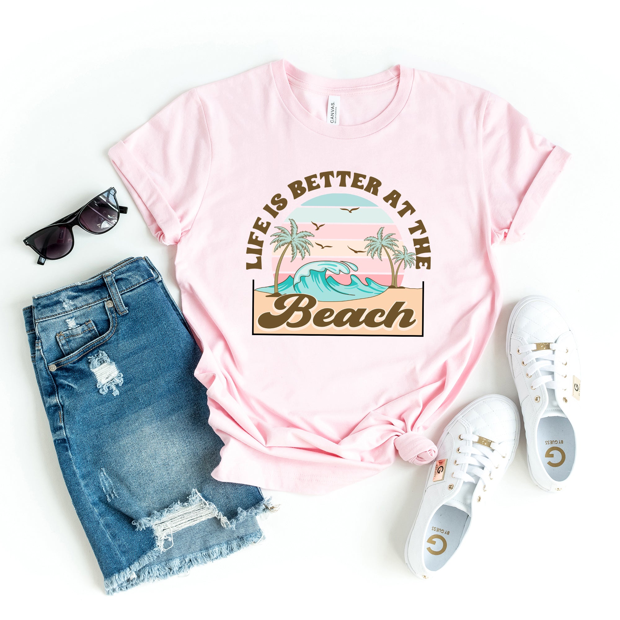 Better At The Beach Wave | Short Sleeve Crew Neck