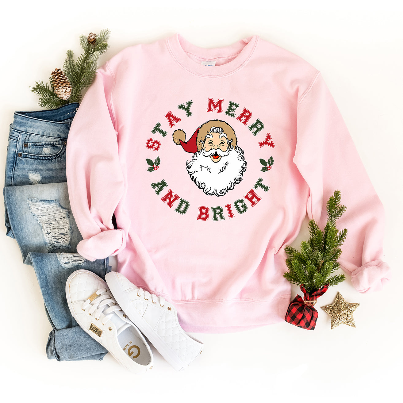 Stay Merry and Bright Circle | Sweatshirt