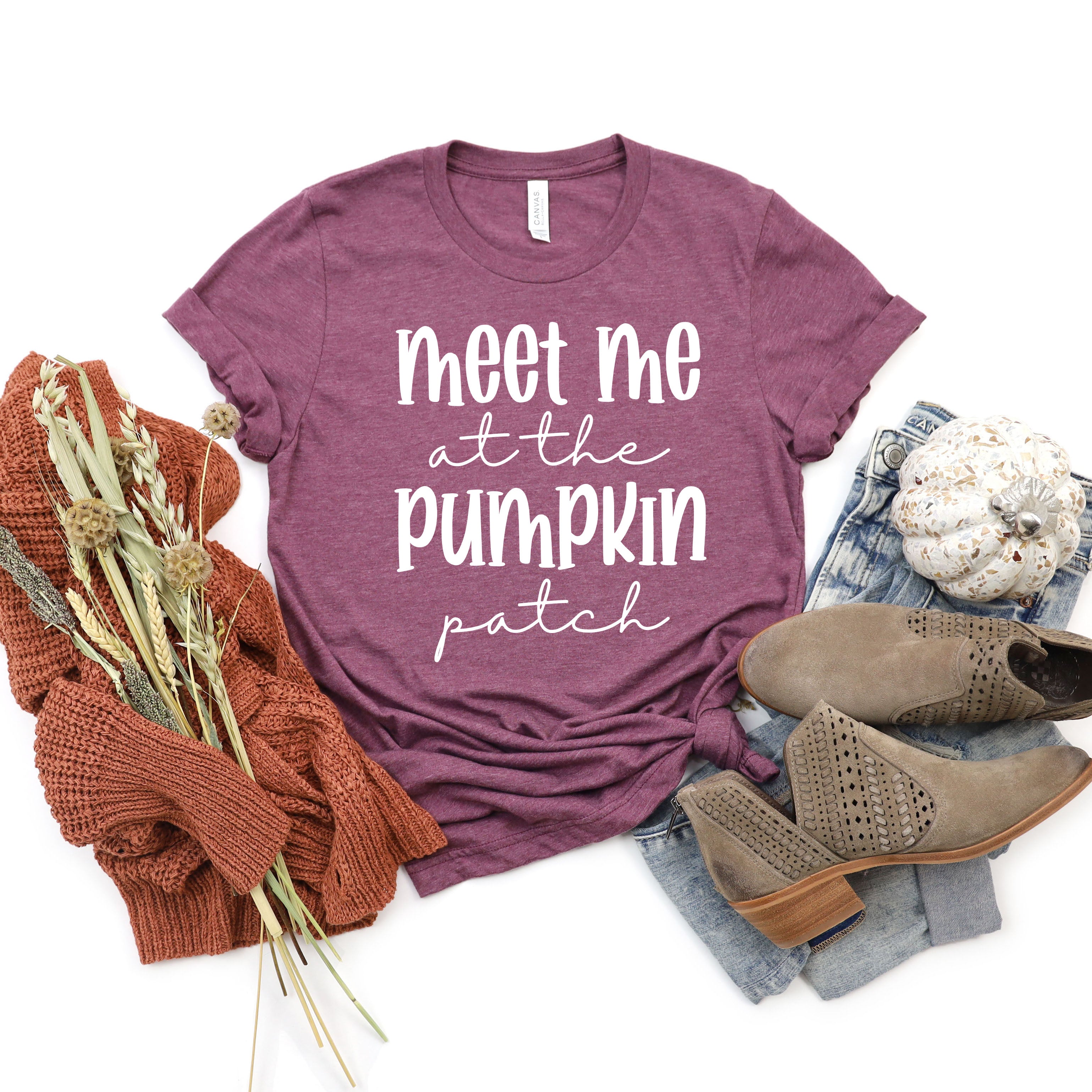 Meet Me At The Pumpkin Patch Script | Short Sleeve Crew Neck