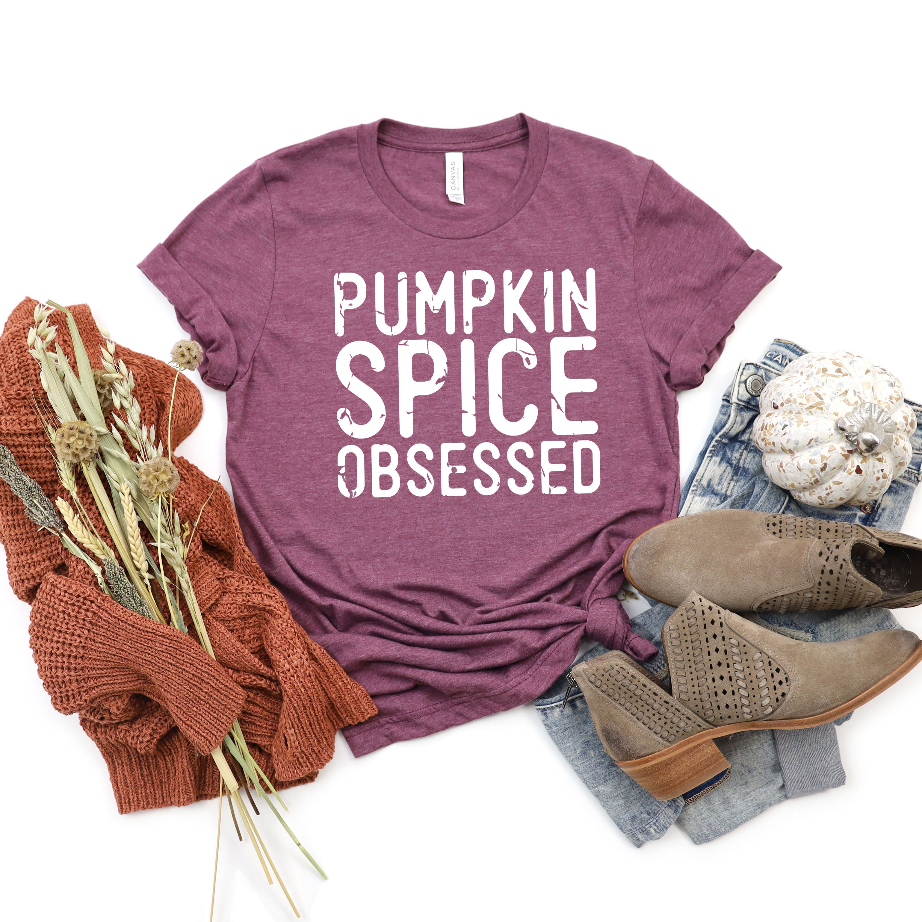 Pumpkin Spice Obsessed | Short Sleeve Crew Neck