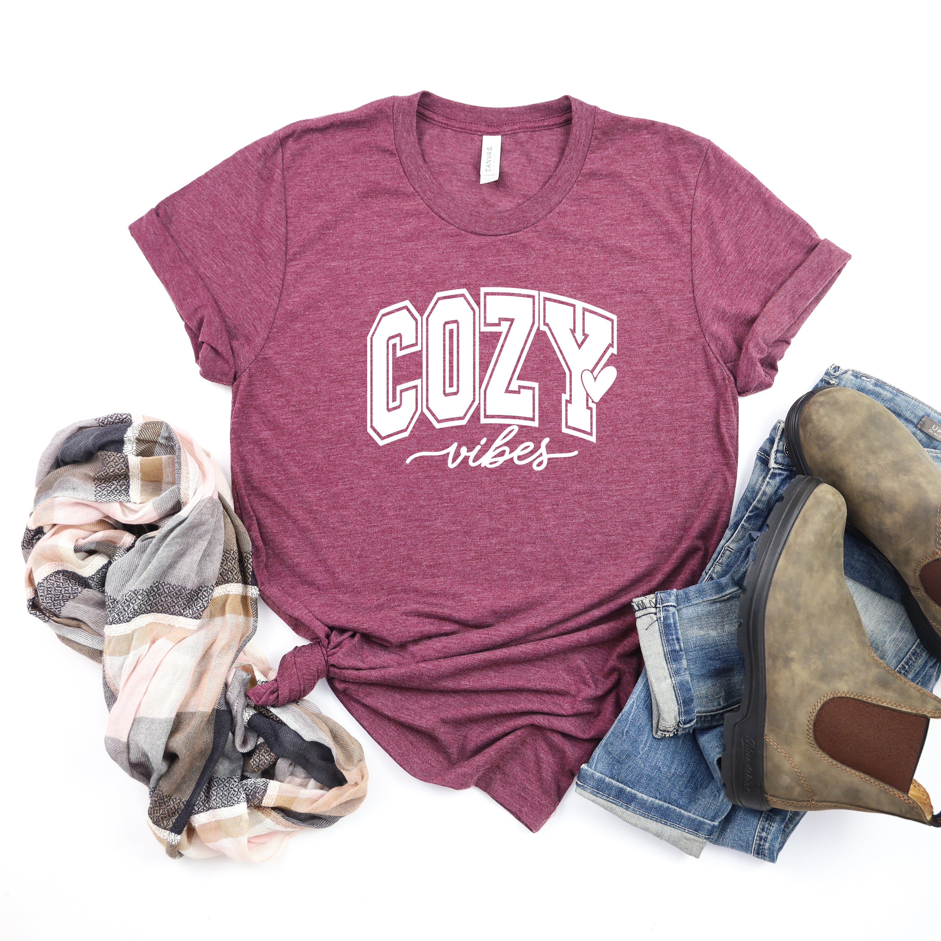 Cozy Vibes Bold | Short Sleeve Crewneck