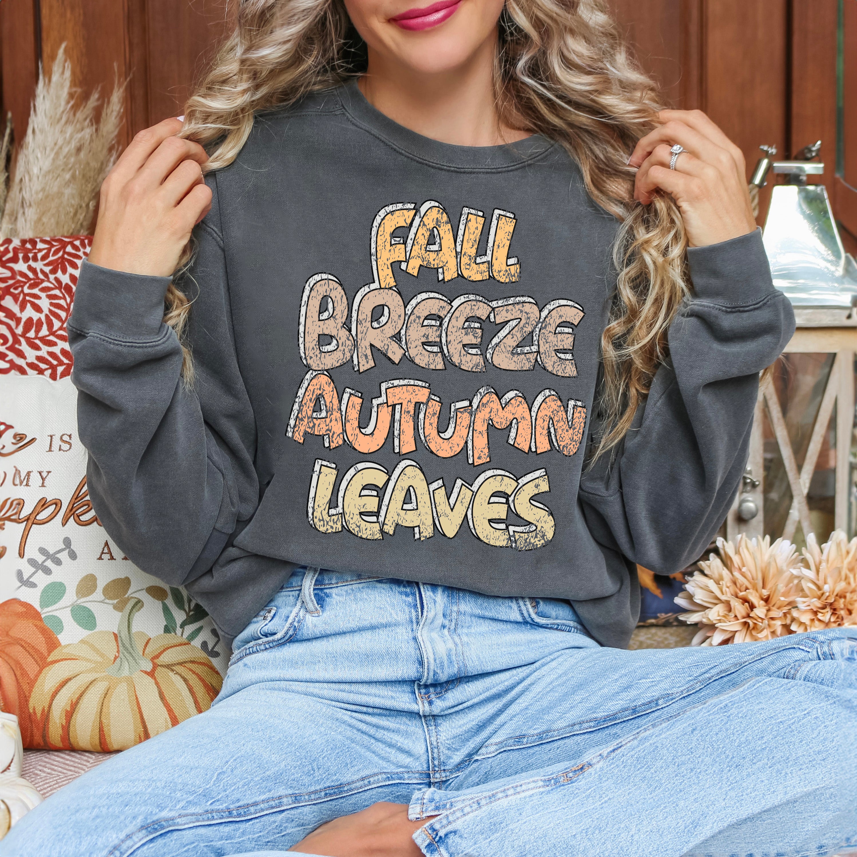 Fall Breeze Autumn Leaves | Garment Dyed Sweatshirt