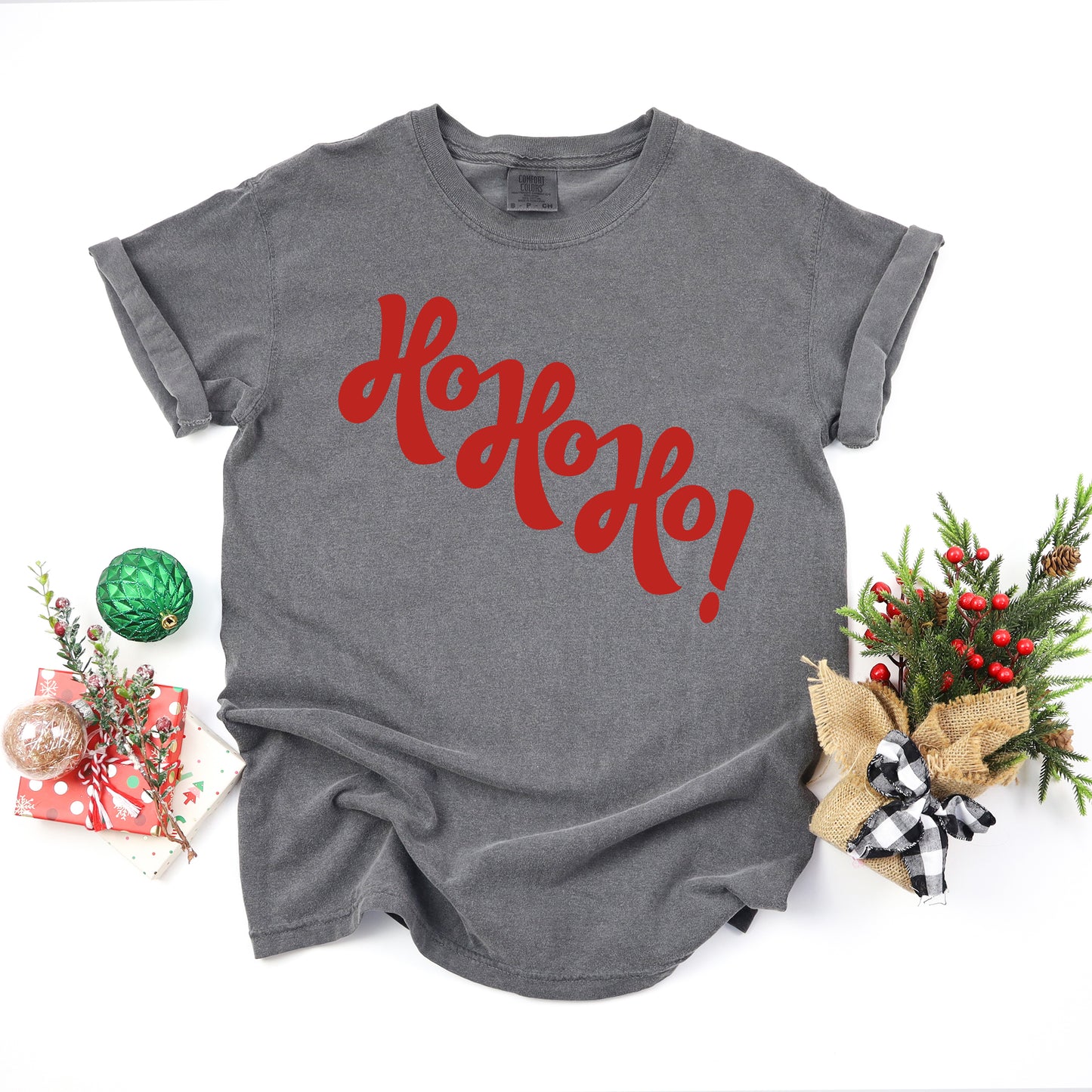 Diagonal Ho Ho Ho | Garment Dyed Tee