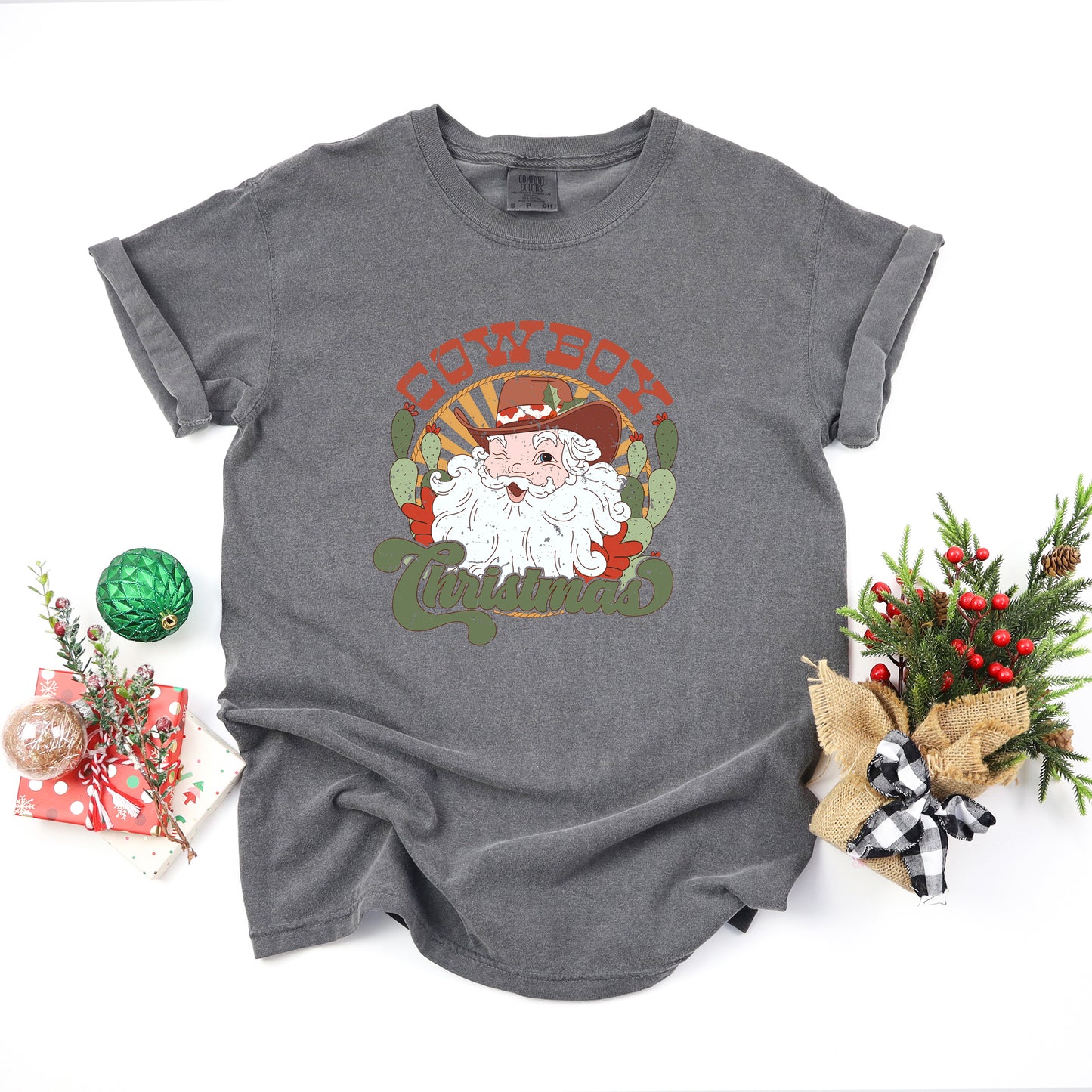 Cowboy Christmas | Garment Dyed Tee