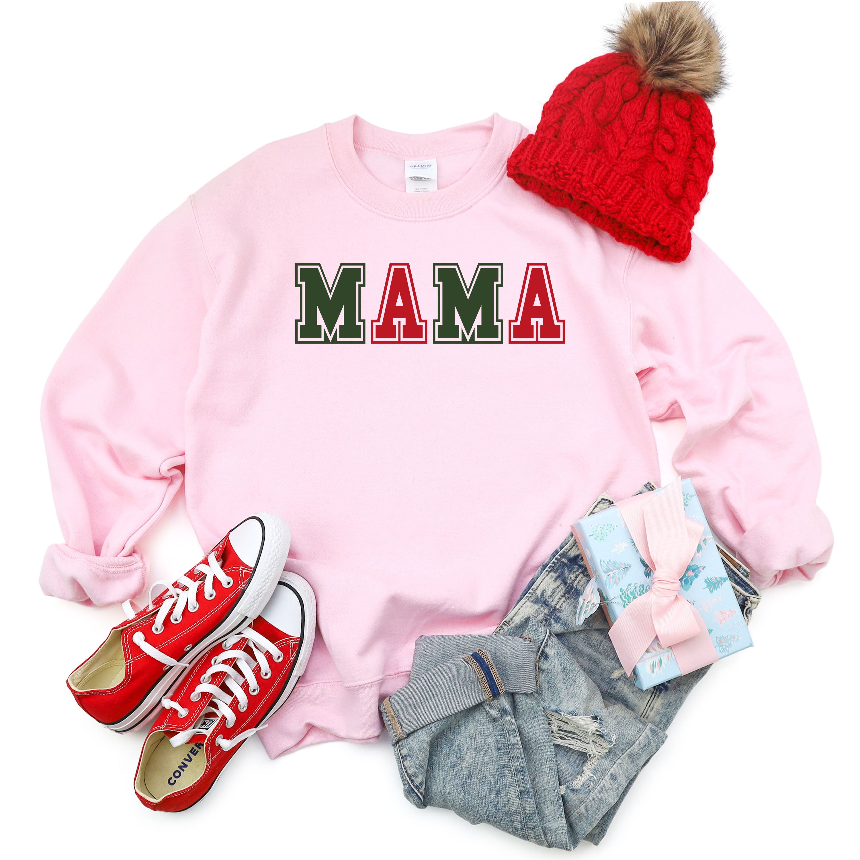 Mama Green and Red Bold |Sweatshirt