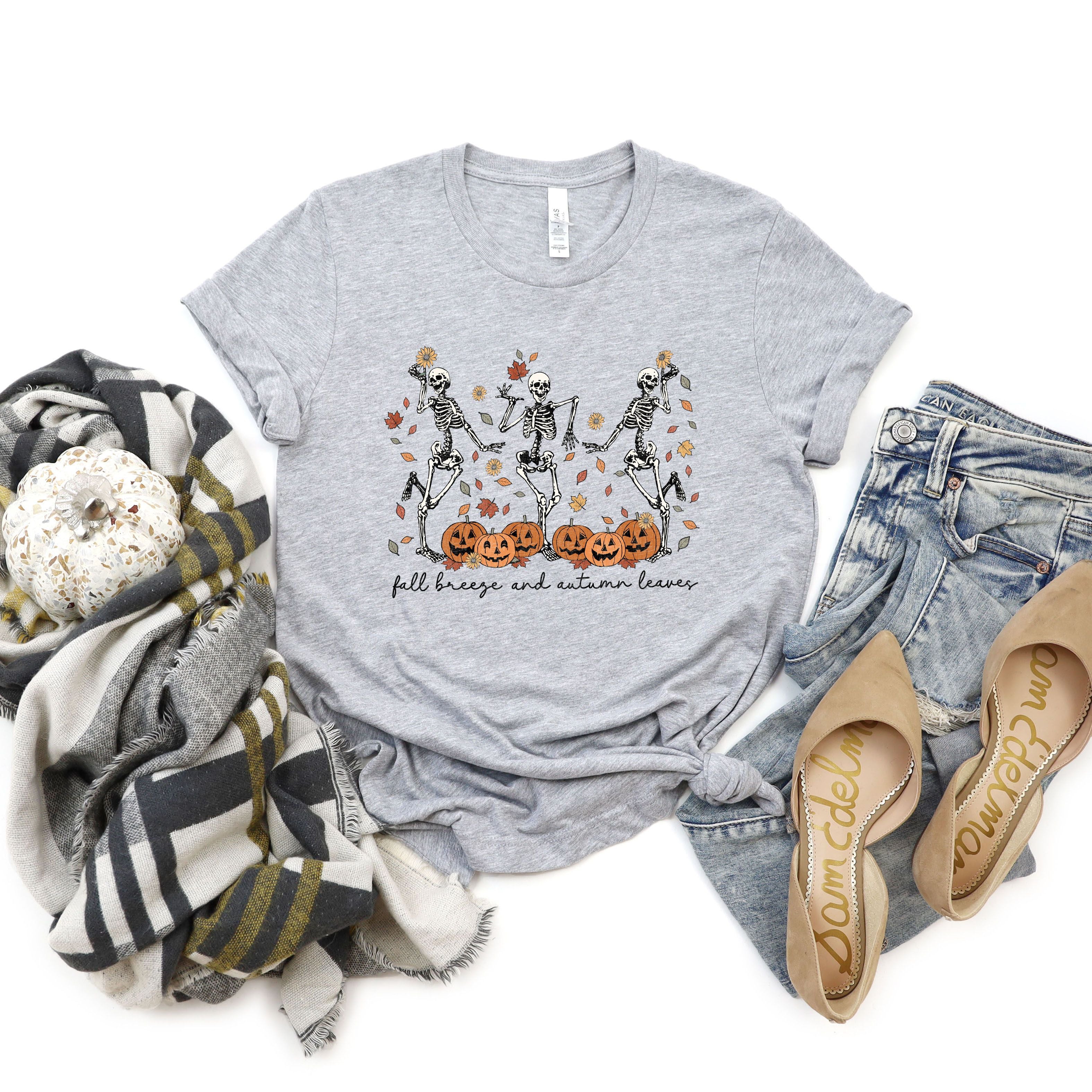 Fall Breeze Skeletons | Short Sleeve Crew Neck