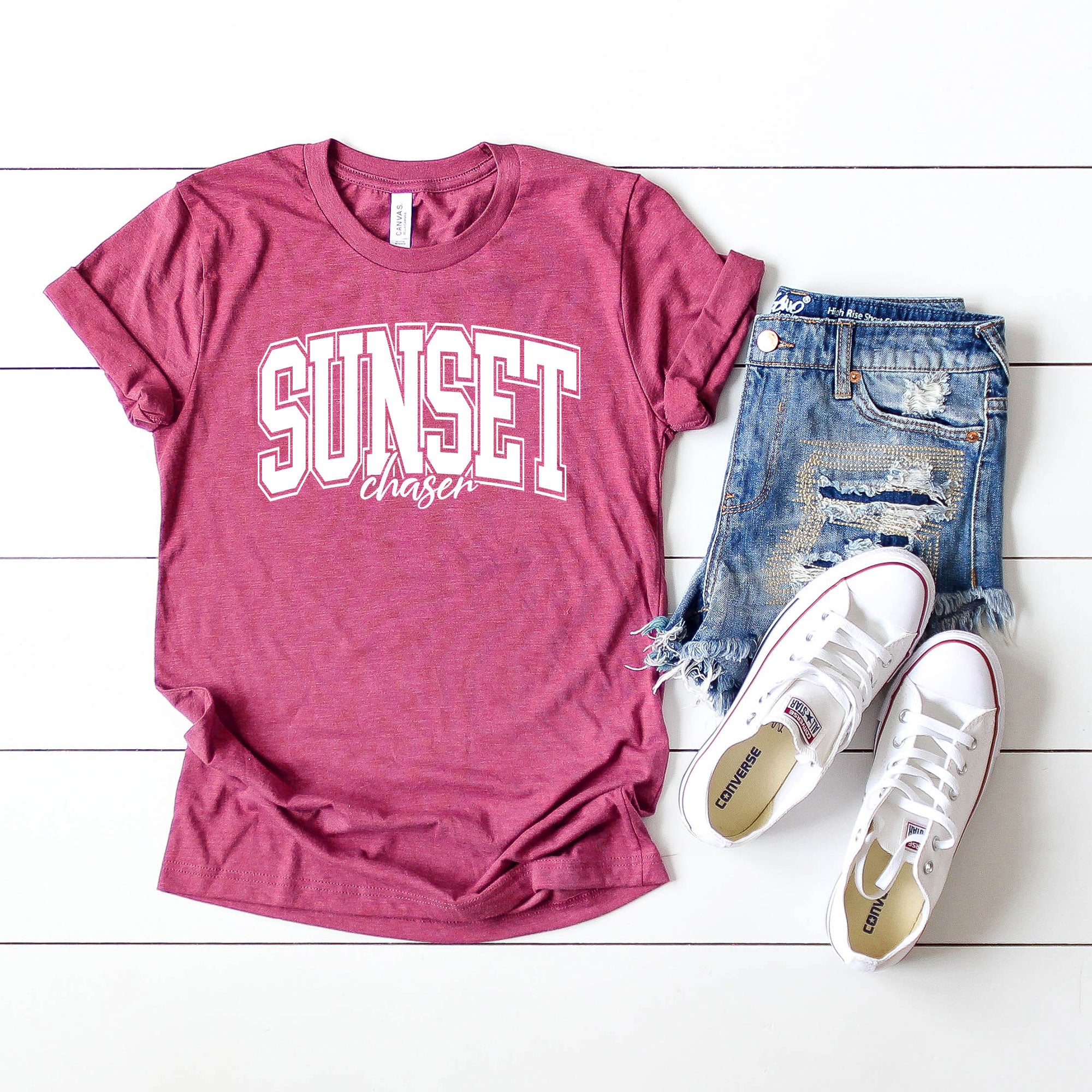 Varsity Sunset Chaser | Short Sleeve Graphic Tee