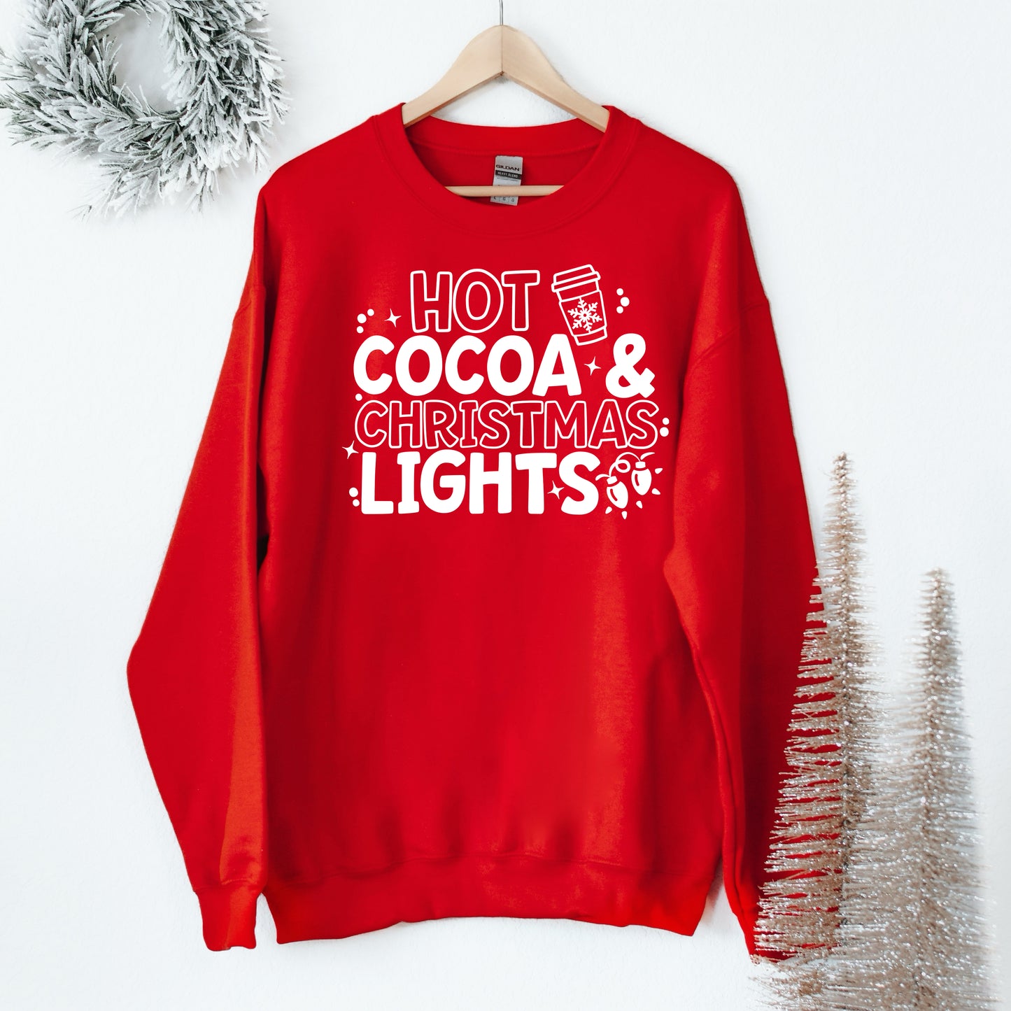 Hot Cocoa and Christmas Lights | Sweatshirt