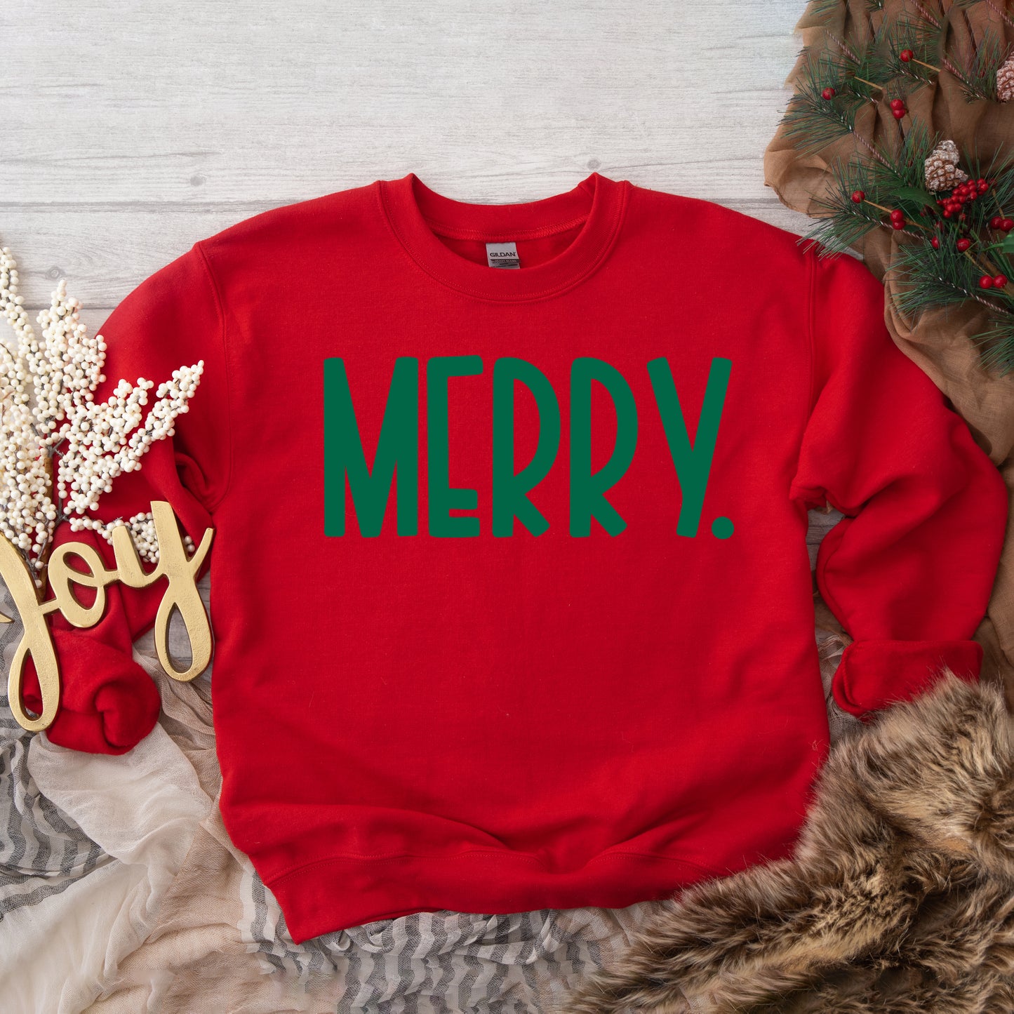 Merry Bold Word |Sweatshirt