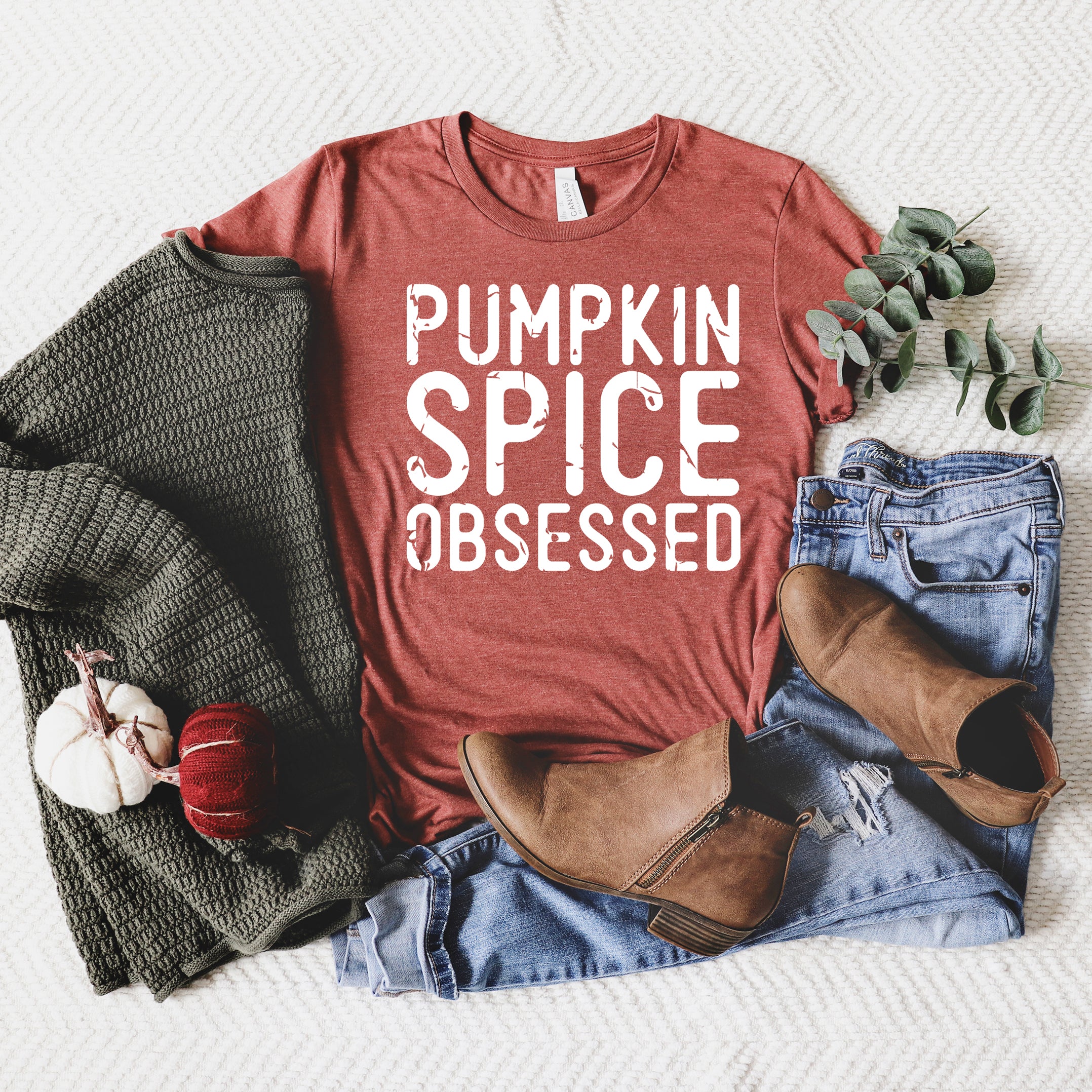 Pumpkin Spice Obsessed | Short Sleeve Crew Neck