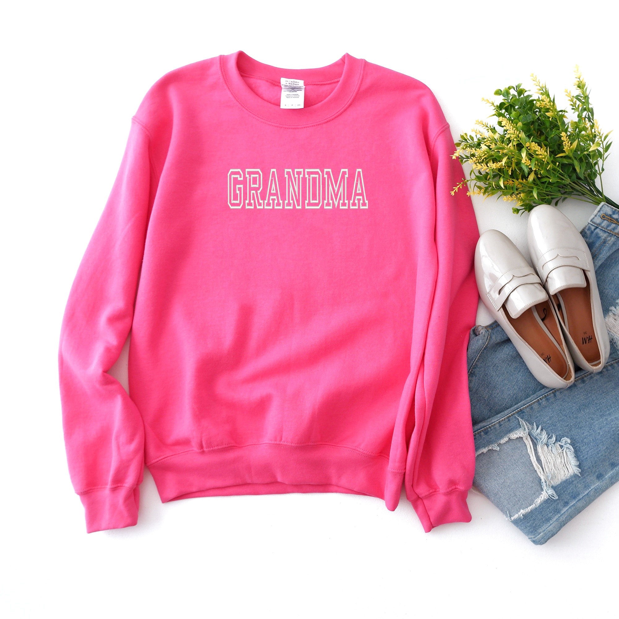 Embroidered Grandma Outline | Sweatshirt