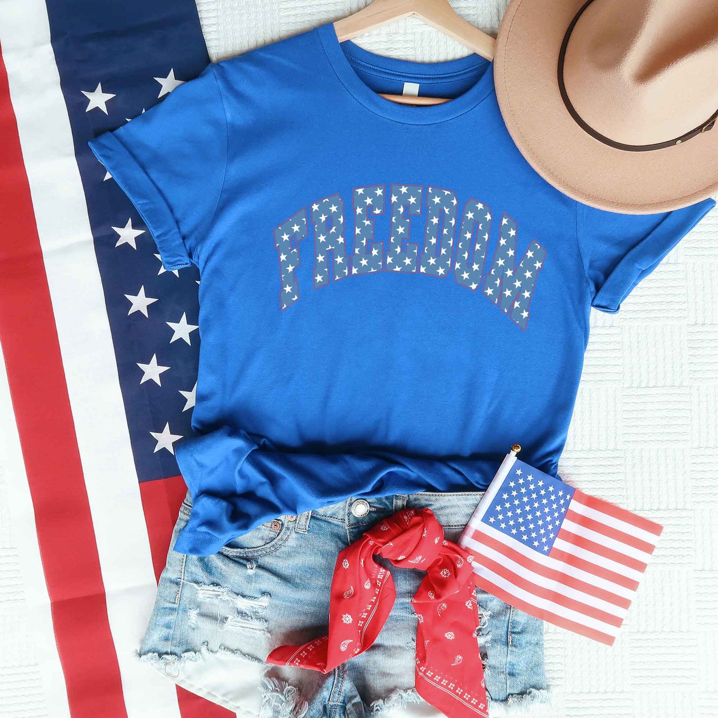 Retro Freedom Stars | Short Sleeve Graphic Tee