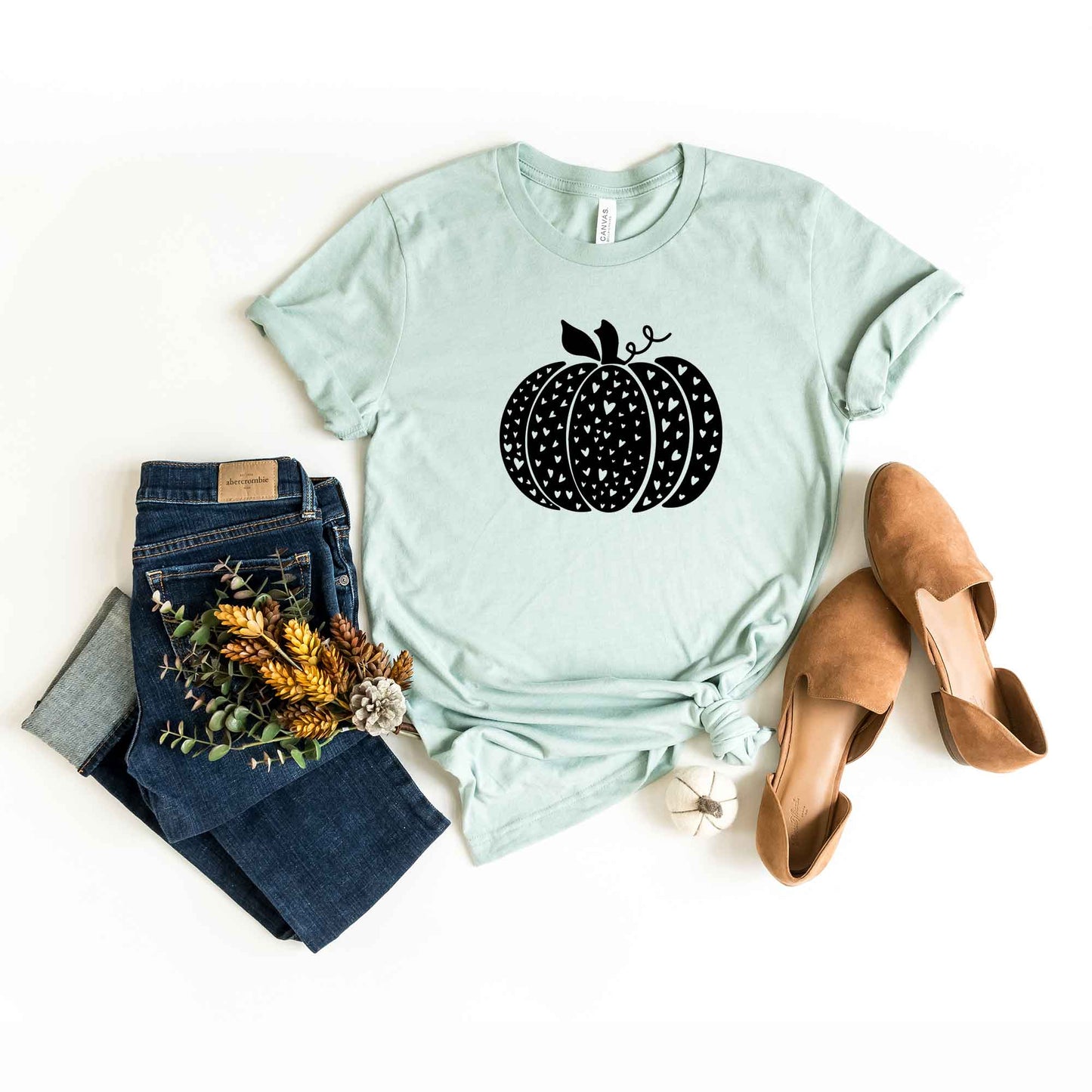 Heart Pumpkin | Short Sleeve Crew Neck