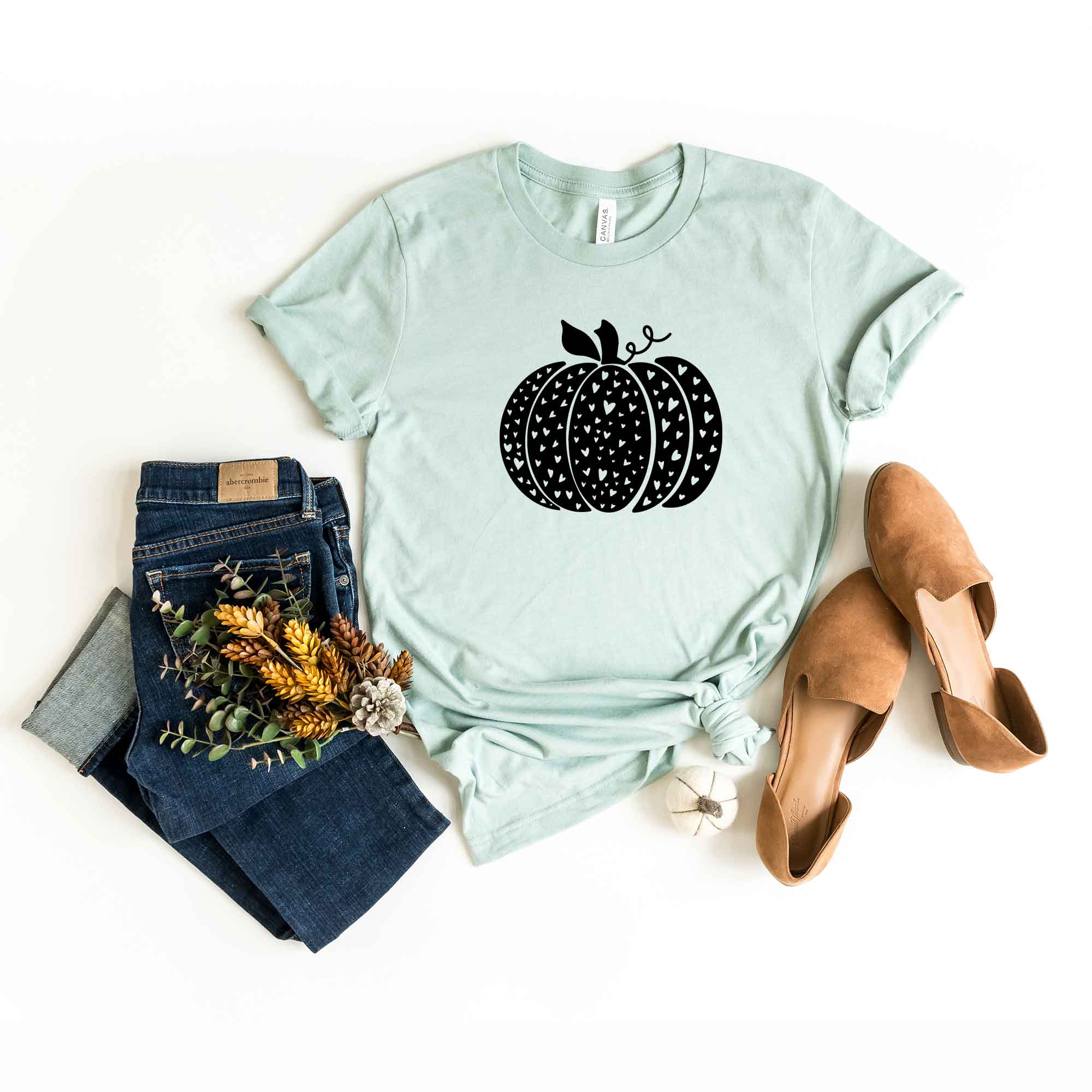 Heart Pumpkin | Short Sleeve Crew Neck