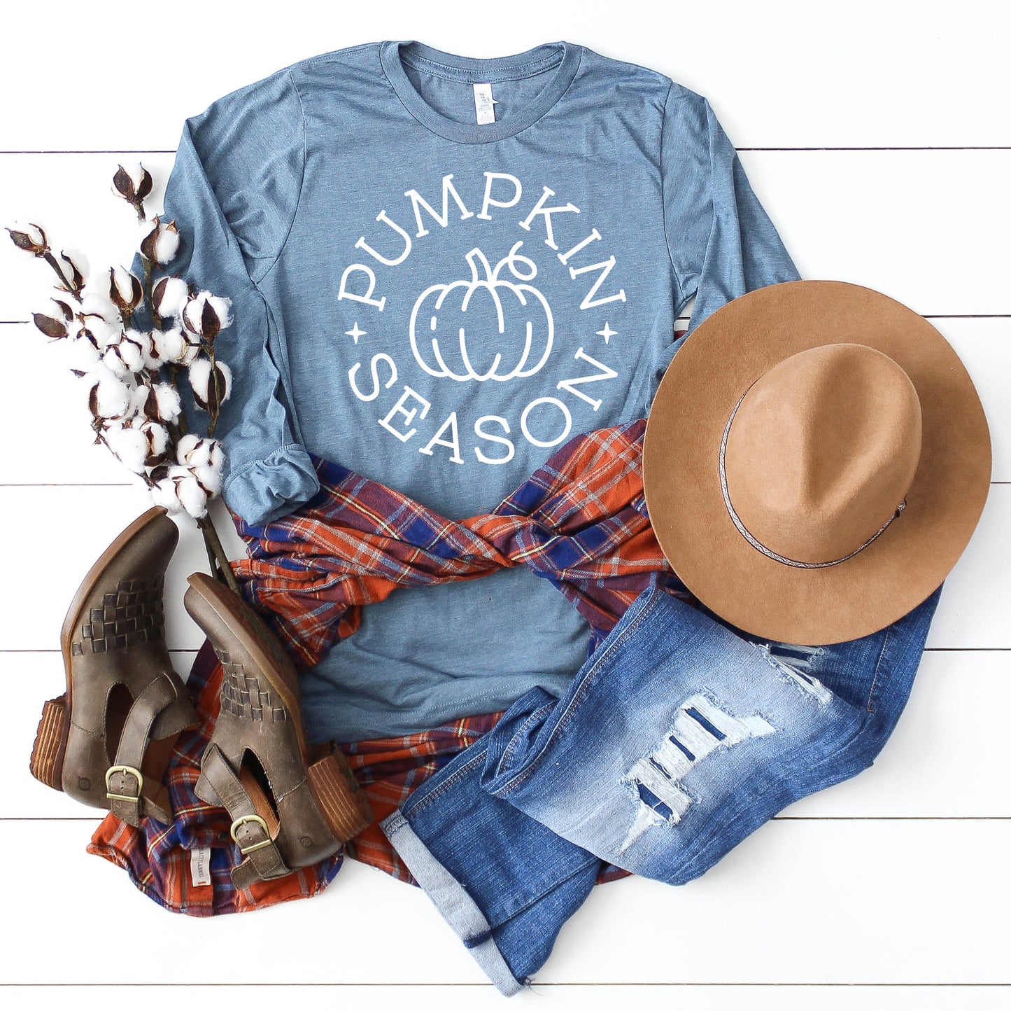 Pumpkin Season Circle | Long Sleeve Crew Neck