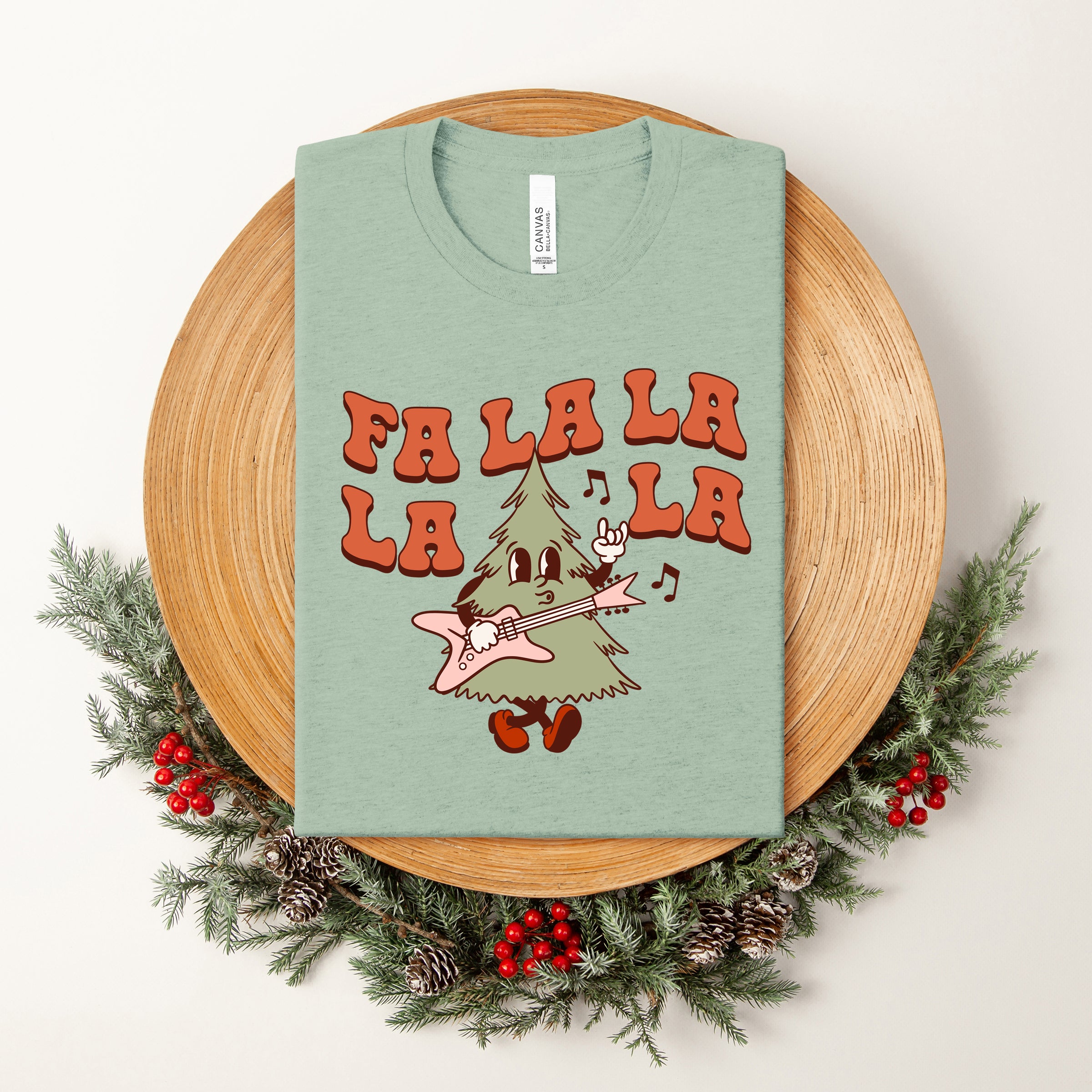 Fa La La Rockin' Tree | Short Sleeve Crew Neck