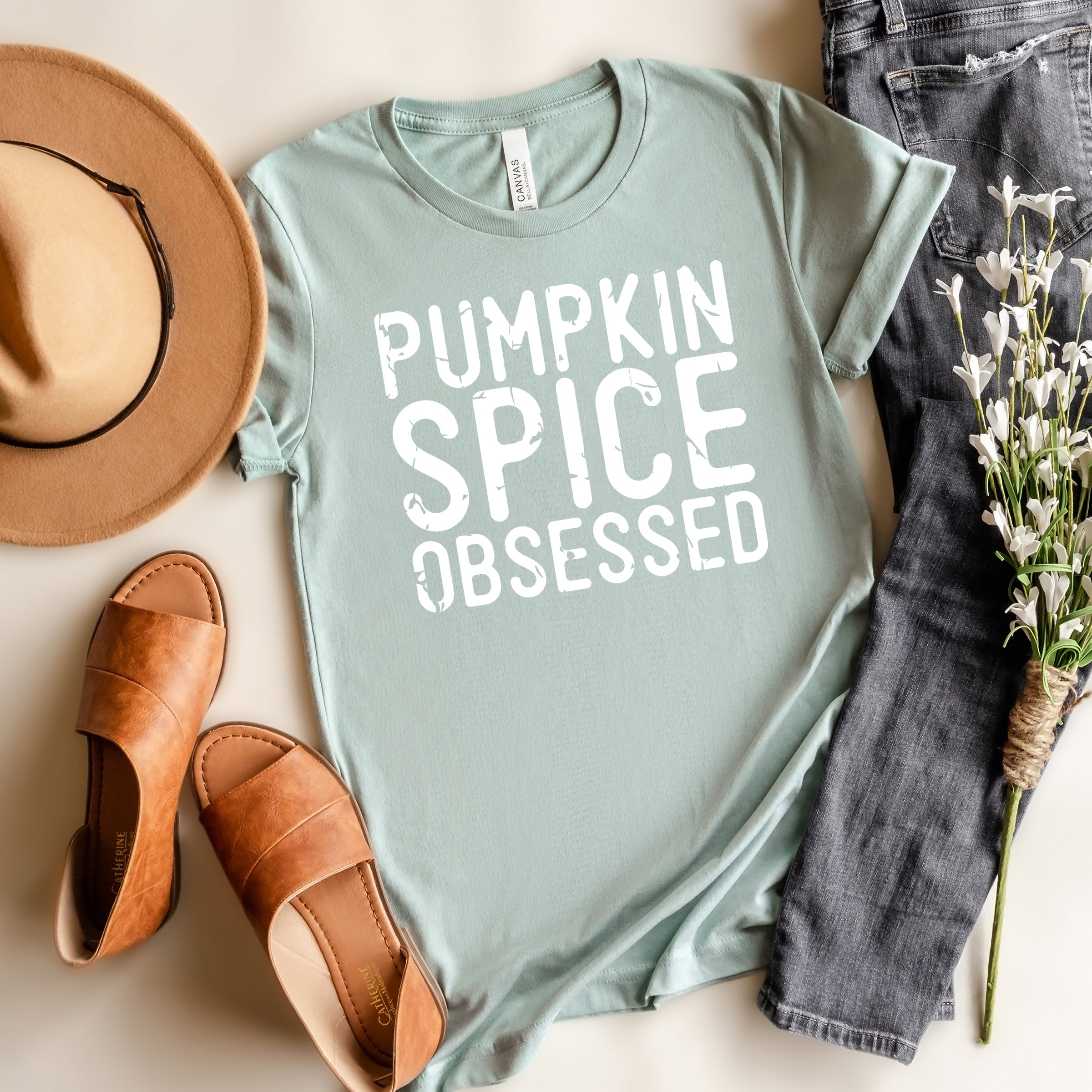Pumpkin Spice Obsessed | Short Sleeve Crew Neck
