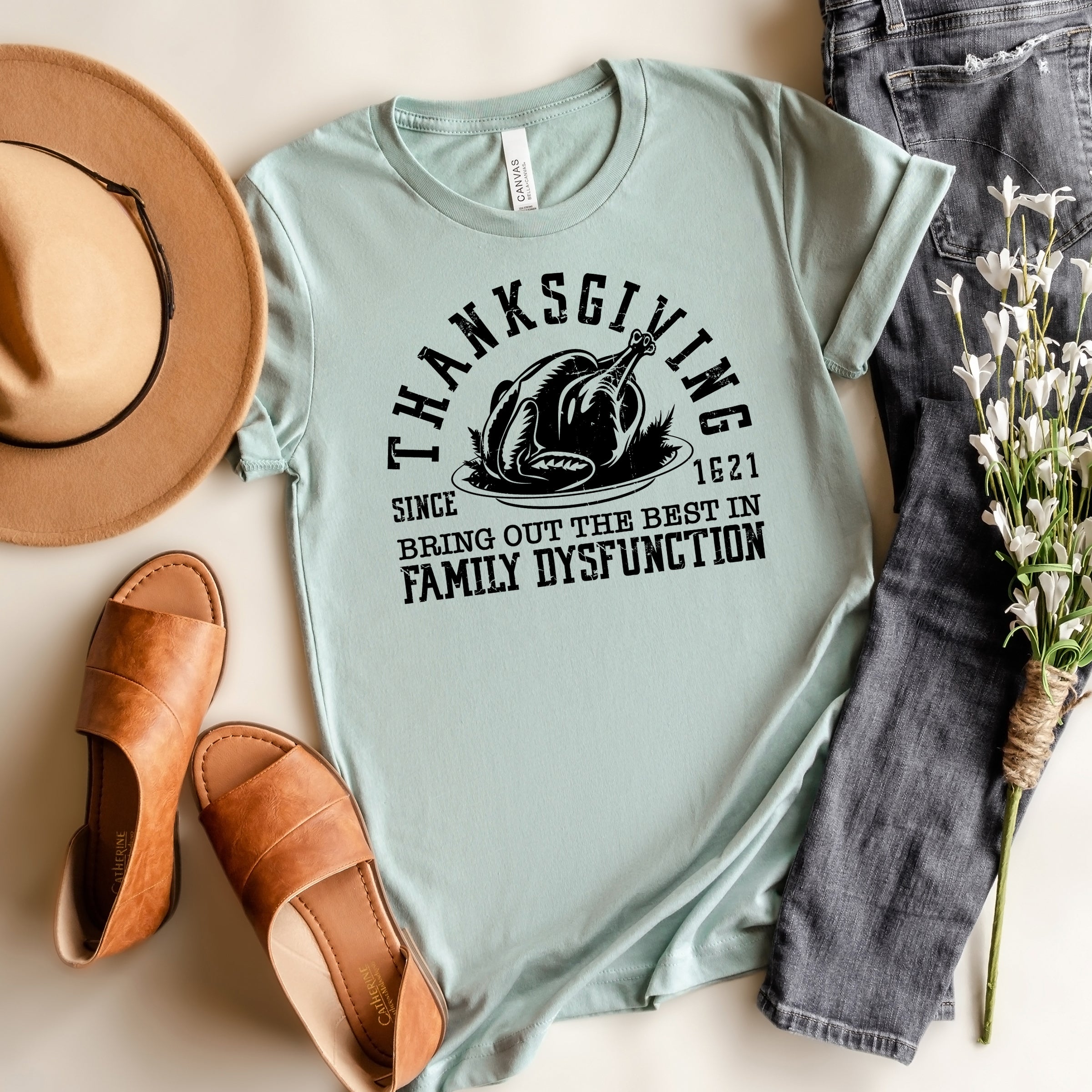Thanksgiving Family Dysfunction | Short Sleeve Crew Neck