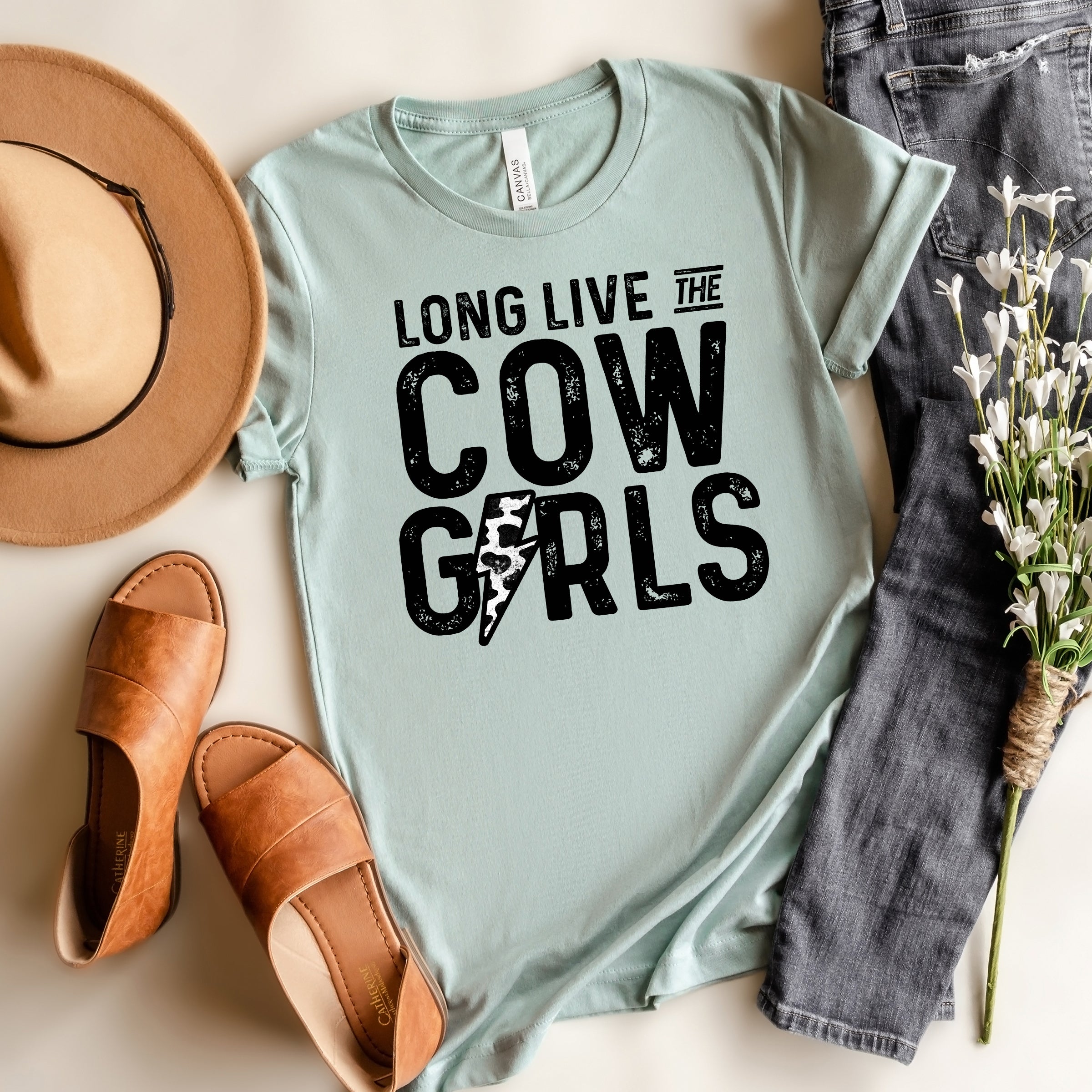 Long Live Cowgirls Lightning Bolt | Short Sleeve Crew Neck