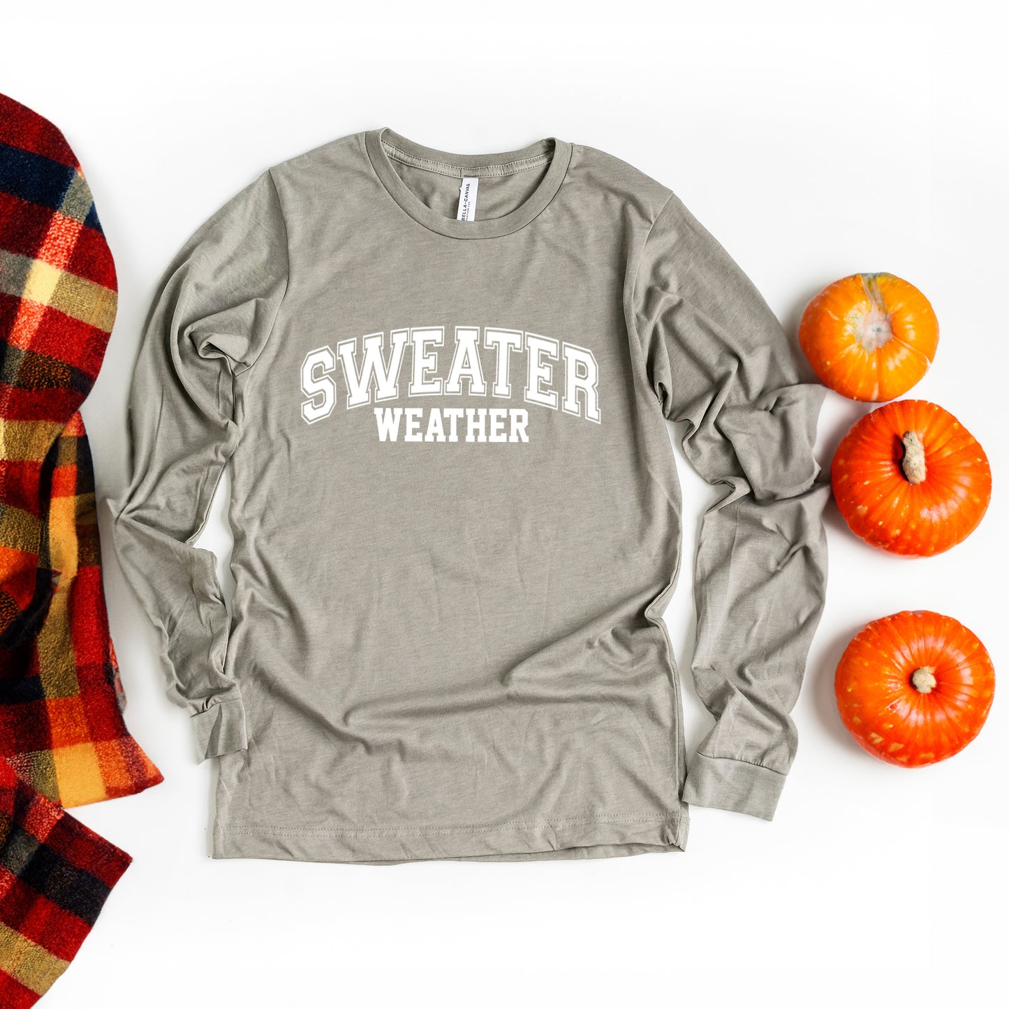 Sweater Weather Distressed | Long Sleeve Crew Neck