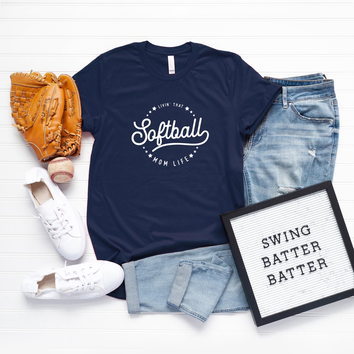 Livin' that Softball Mom Life | Short Sleeve Graphic Tee