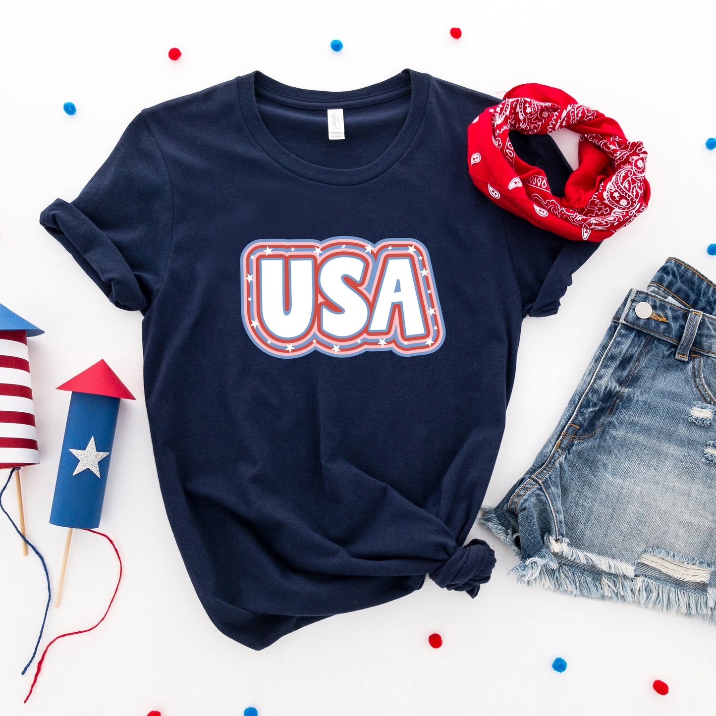 USA Outline | Short Sleeve Graphic Tee