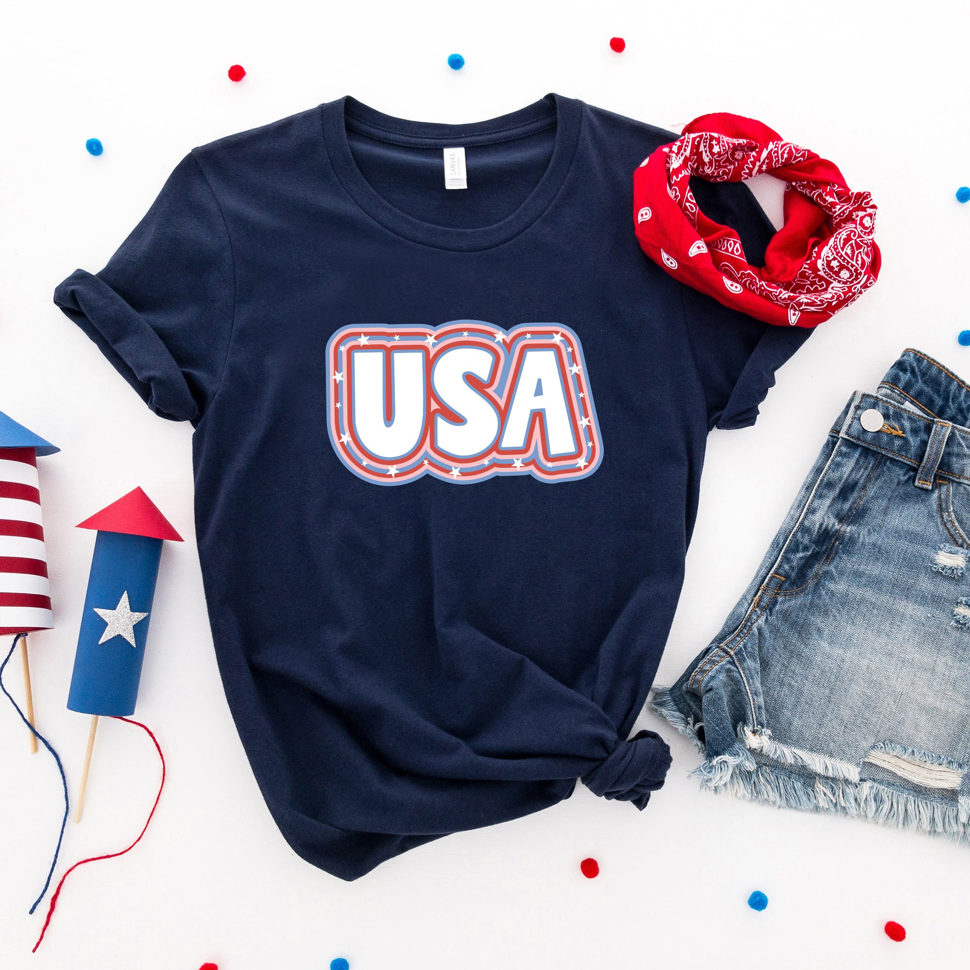 USA Outline | Short Sleeve Graphic Tee
