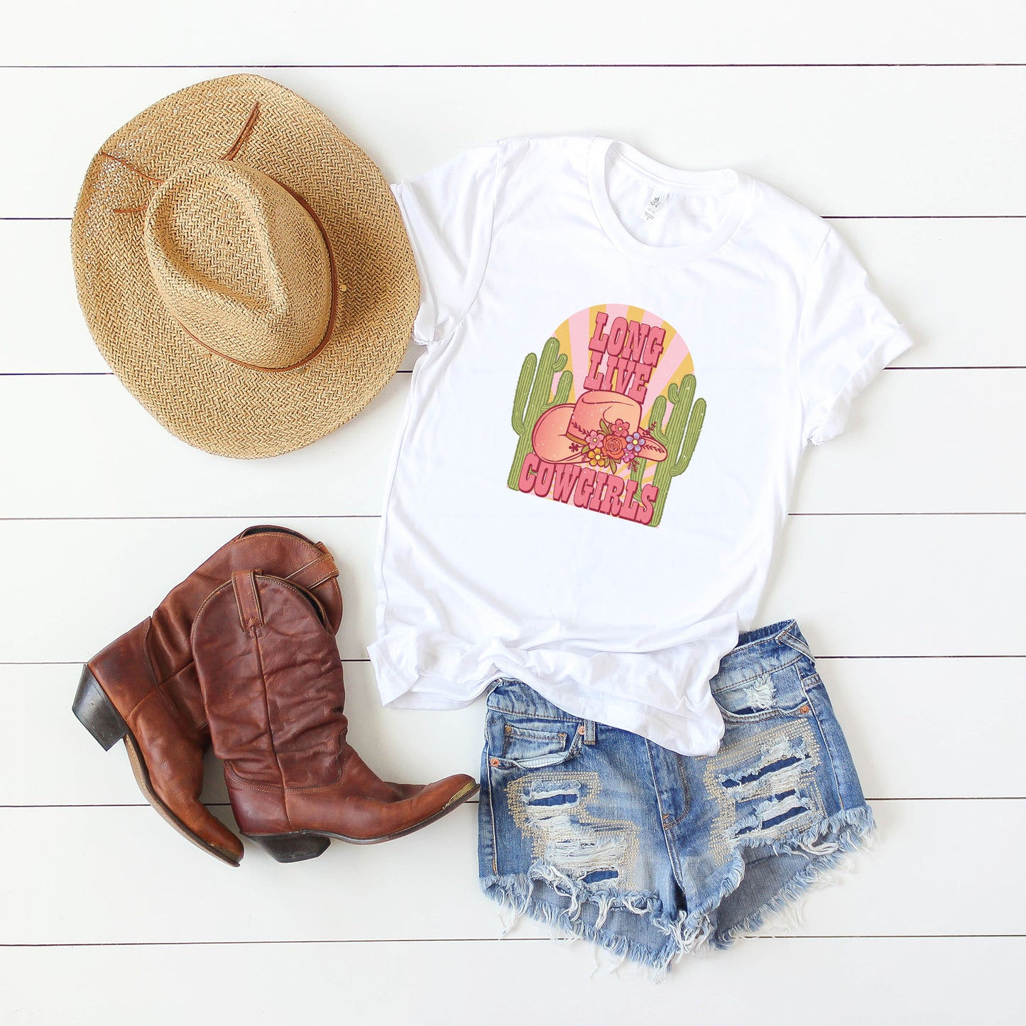 Long Live Cowgirls Cactus | Short Sleeve Graphic Tee
