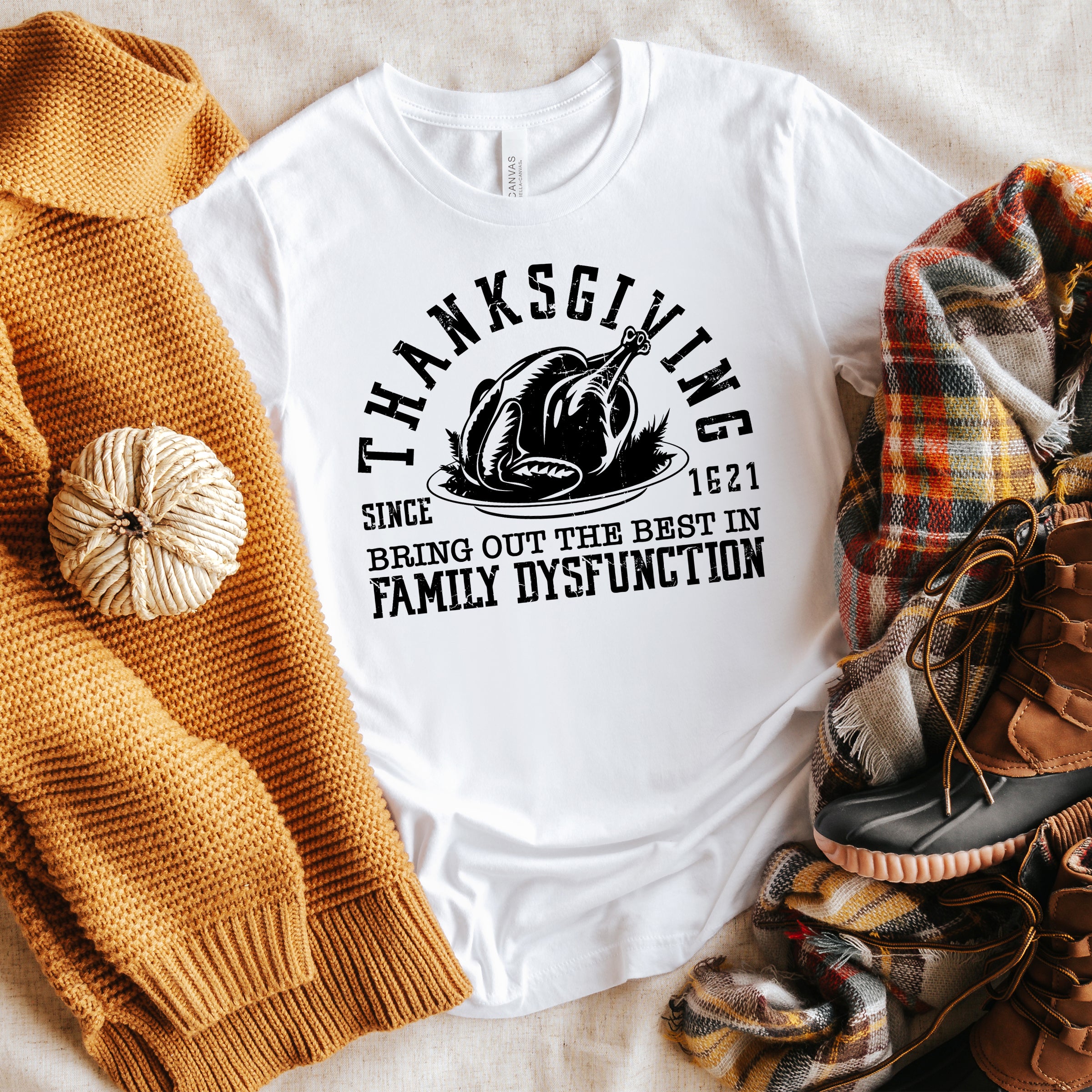 Thanksgiving Family Dysfunction | Short Sleeve Crew Neck