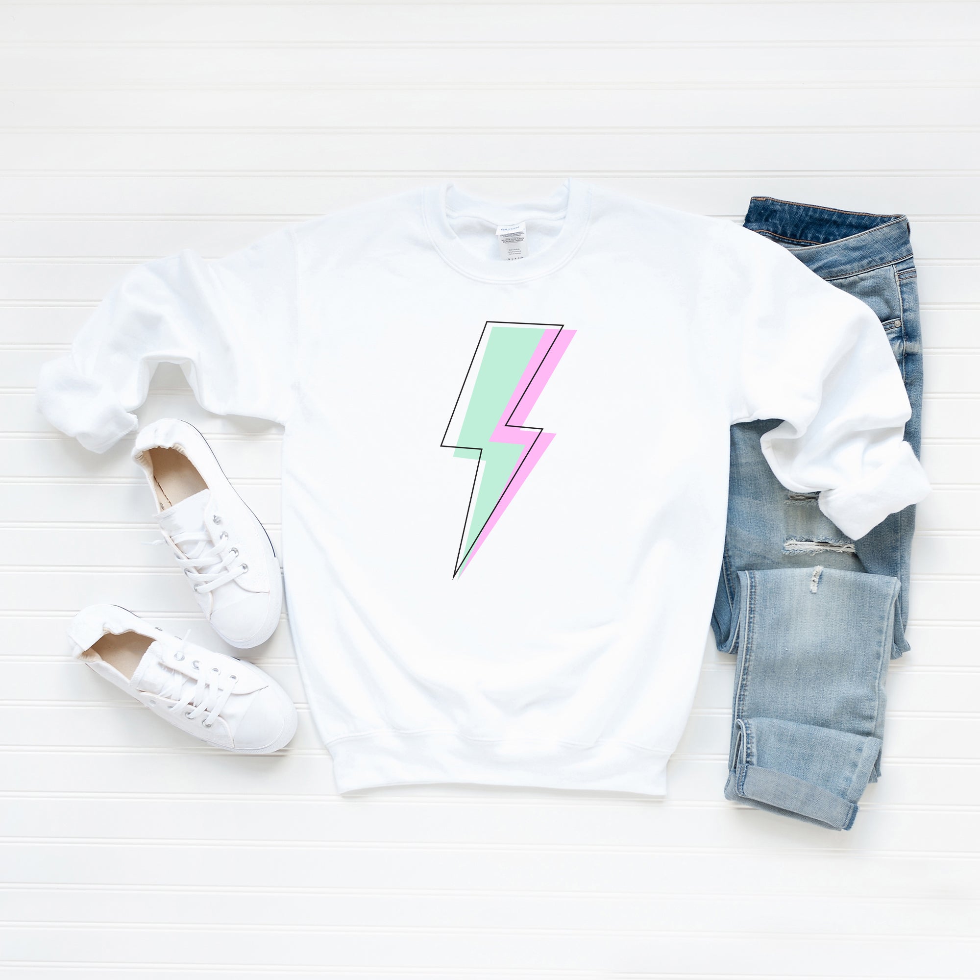 Layered Lightning Bolt | Sweatshirt
