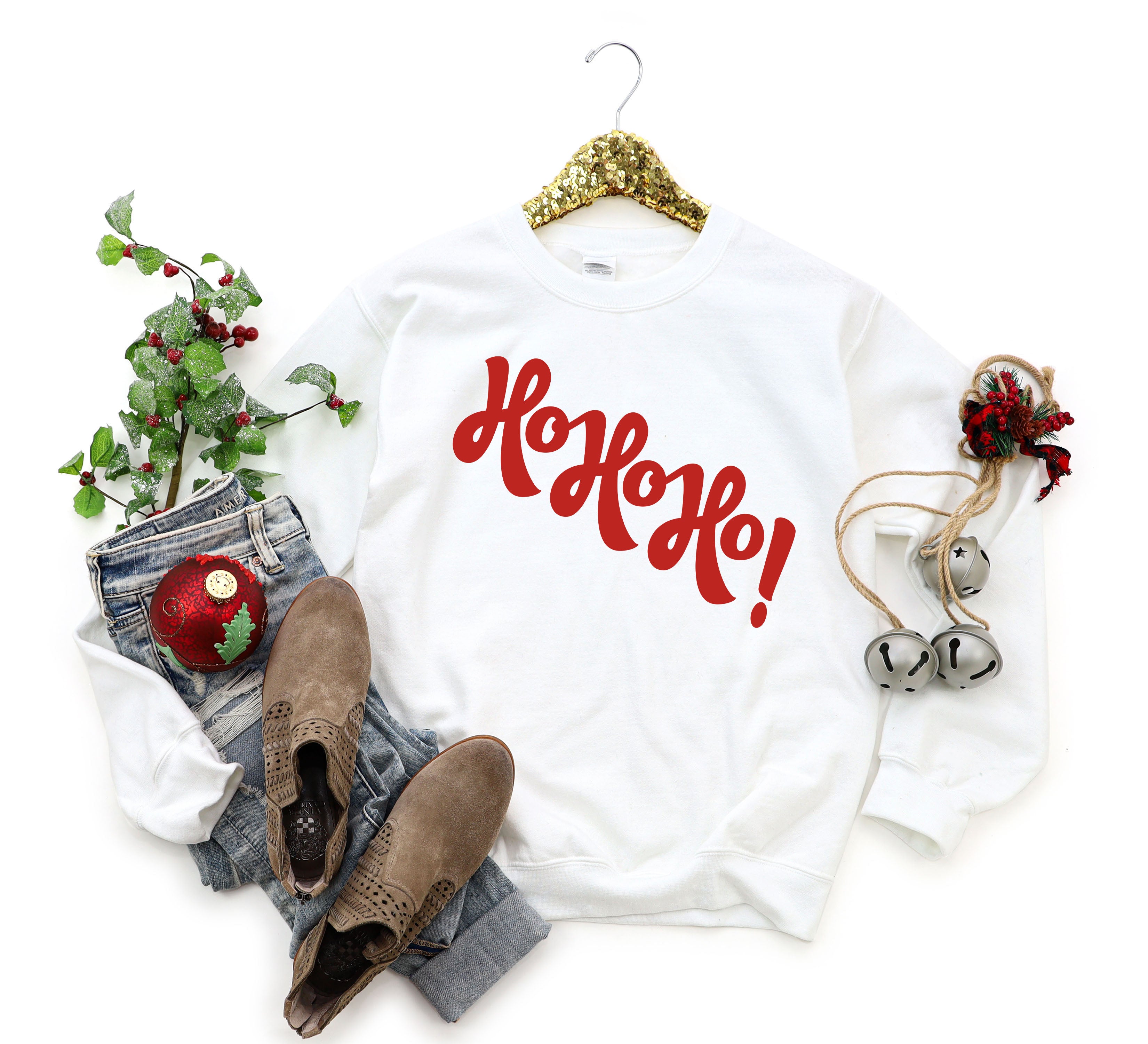 Diagonal Ho Ho Ho | Sweatshirt