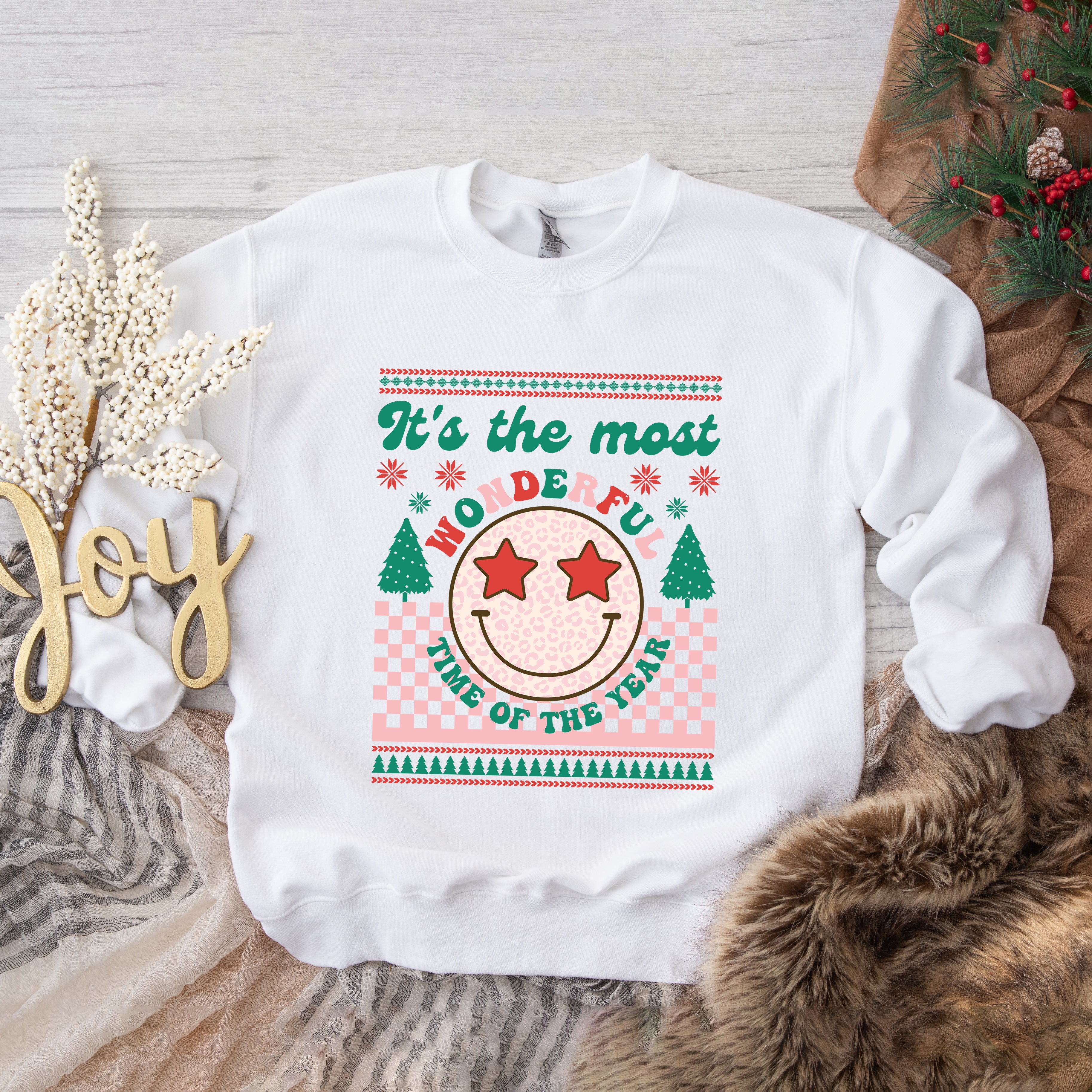 The Most Wonderful Time Smiley | Sweatshirt
