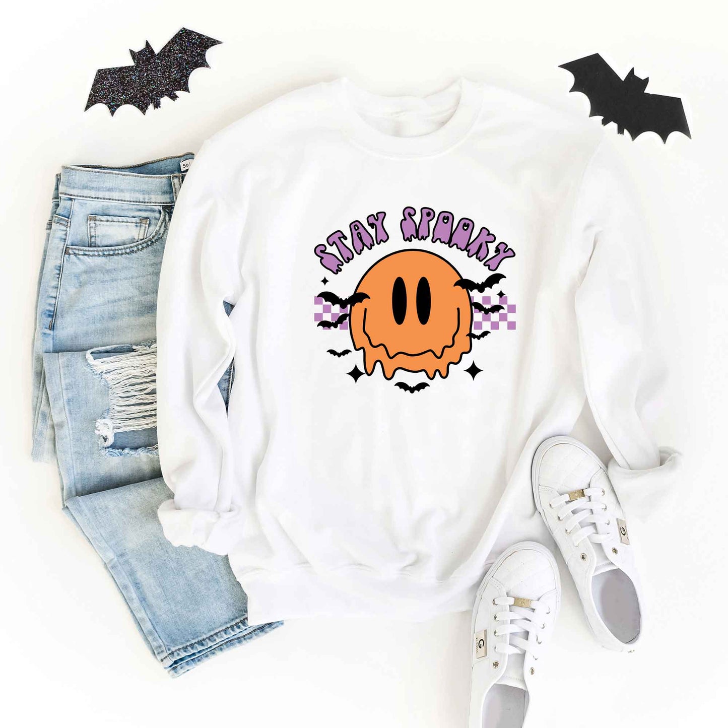 Stay Spooky Smiley Bats | Sweatshirt