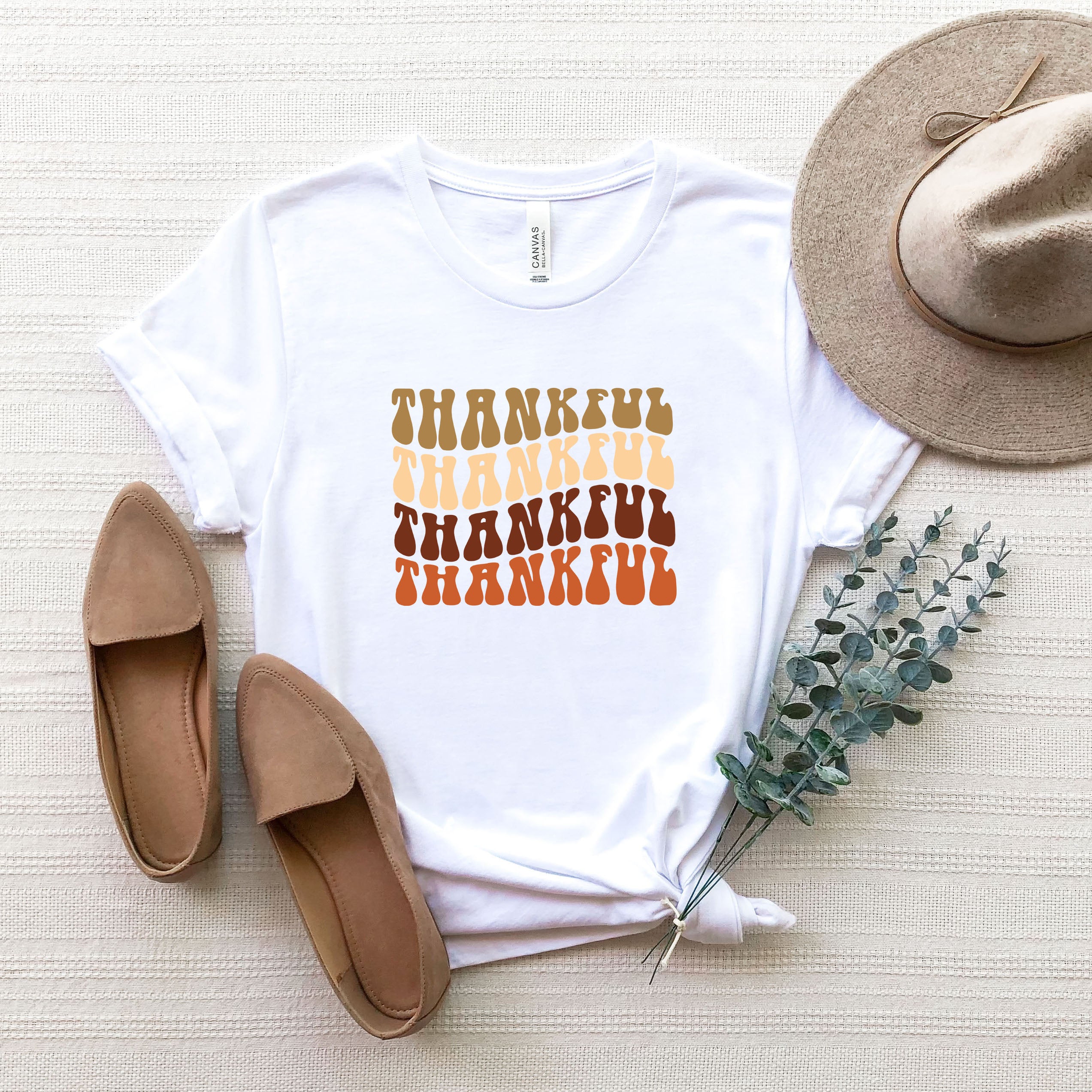 Thankful Stacked | Short Sleeve Crew Neck