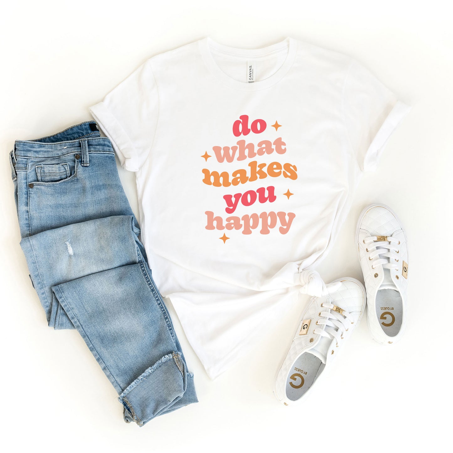 Makes You Happy Stars | Short Sleeve Graphic Tee