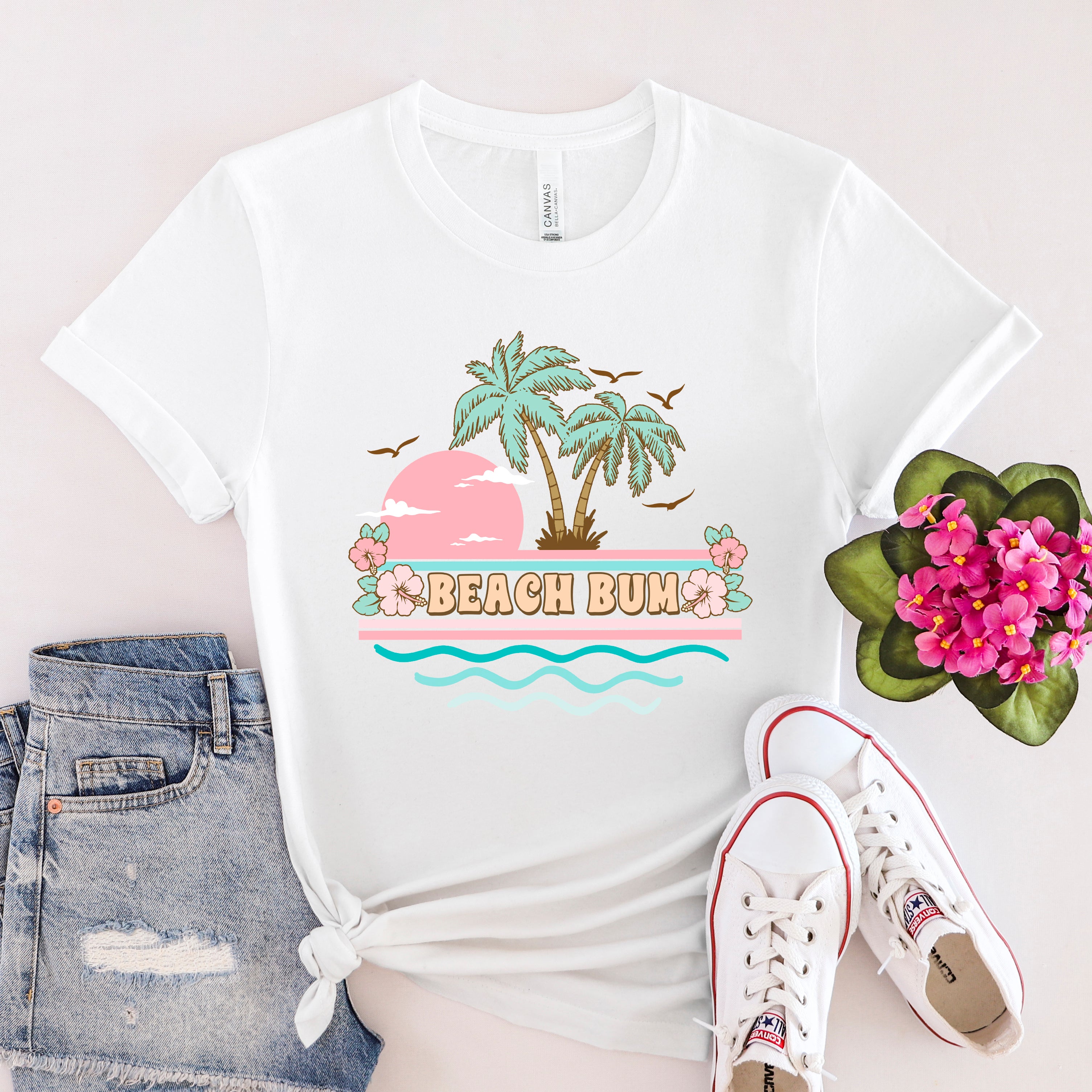 Beach Bum Stripes | Short Sleeve Crew Neck