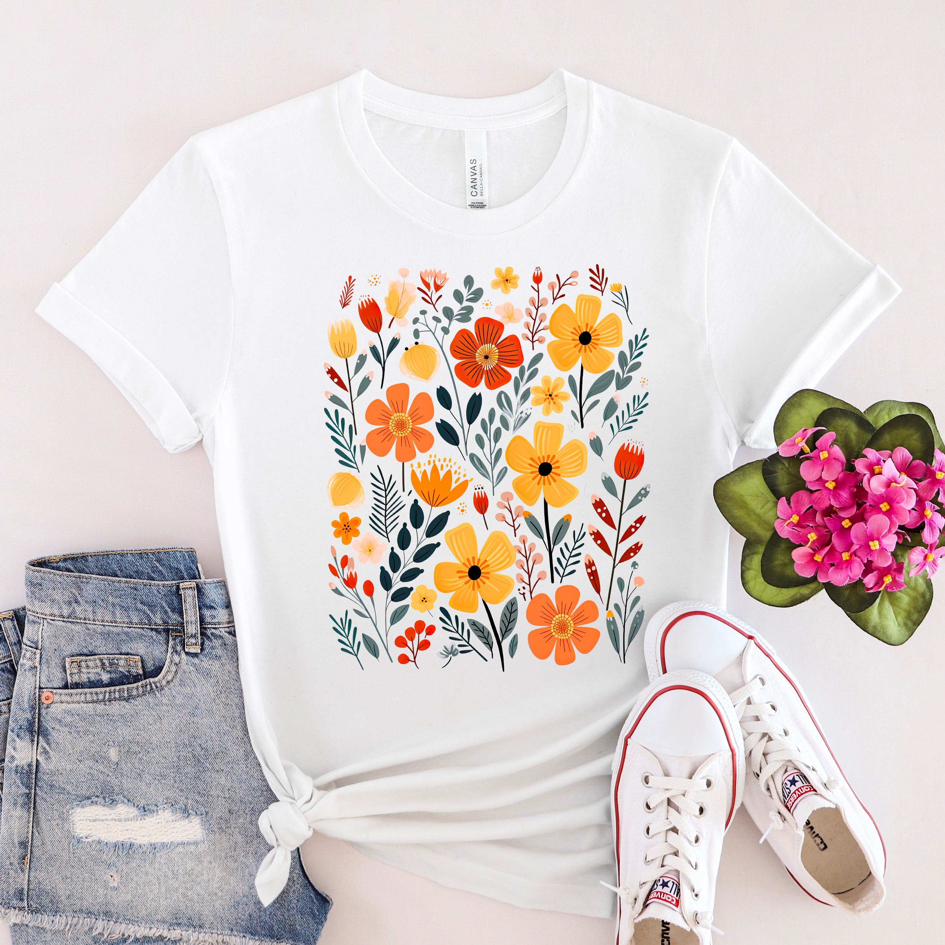 Nature Wildflowers | Short Sleeve Crew Neck