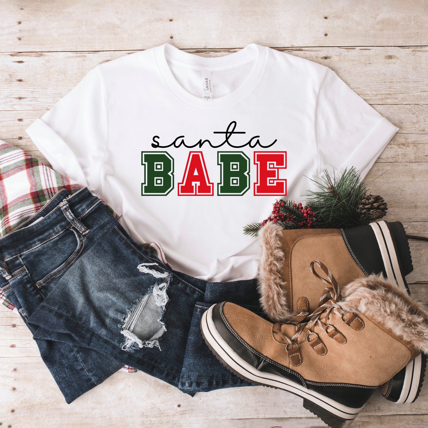 Santa Babe Bold | Short Sleeve Crew Neck