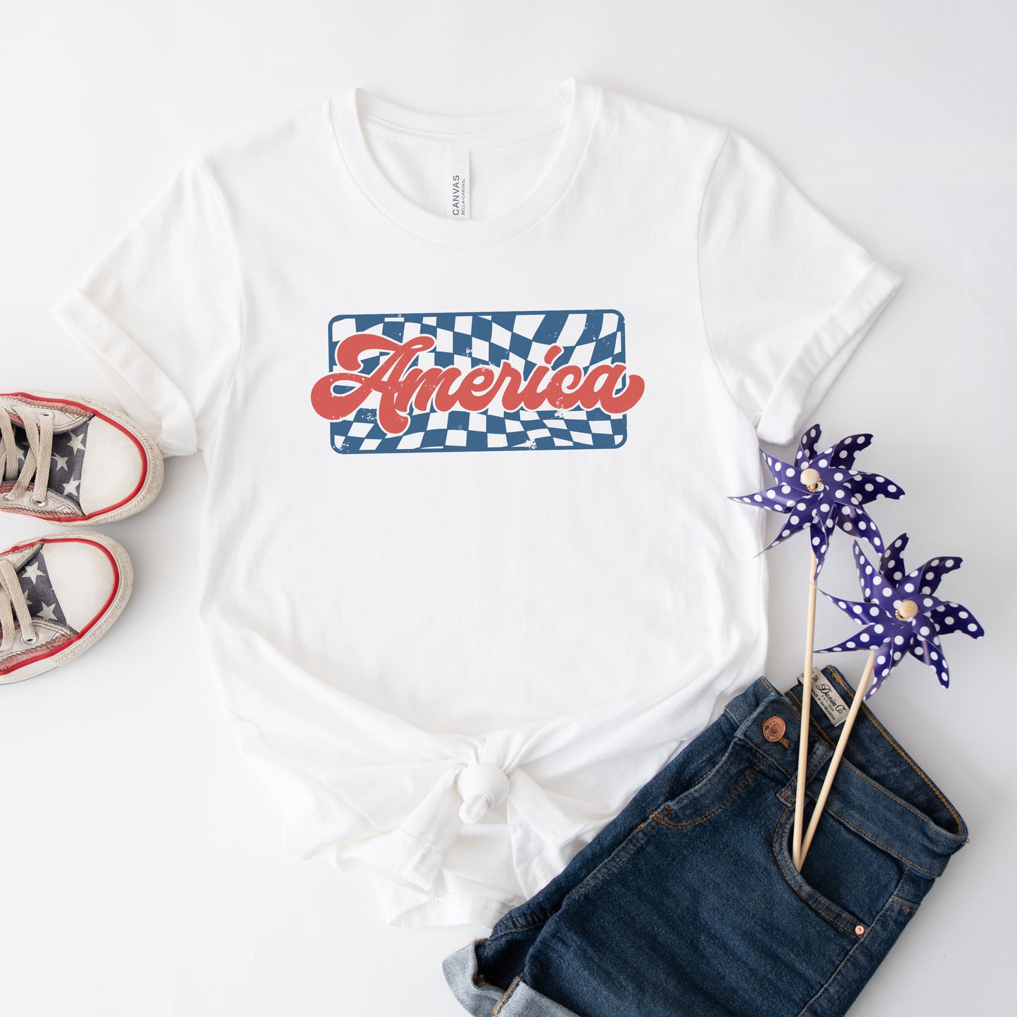 Checkered America | Short Sleeve Graphic Tee
