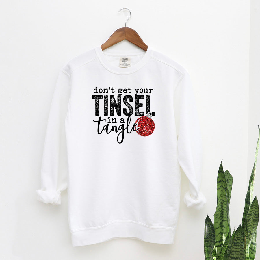 Tinsel In A Tangle Bulb | Garment Dyed Sweatshirt