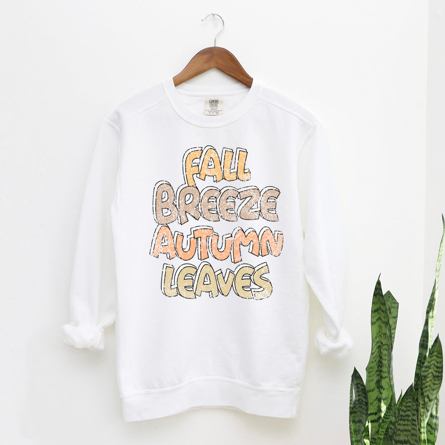 Fall Breeze Autumn Leaves | Garment Dyed Sweatshirt